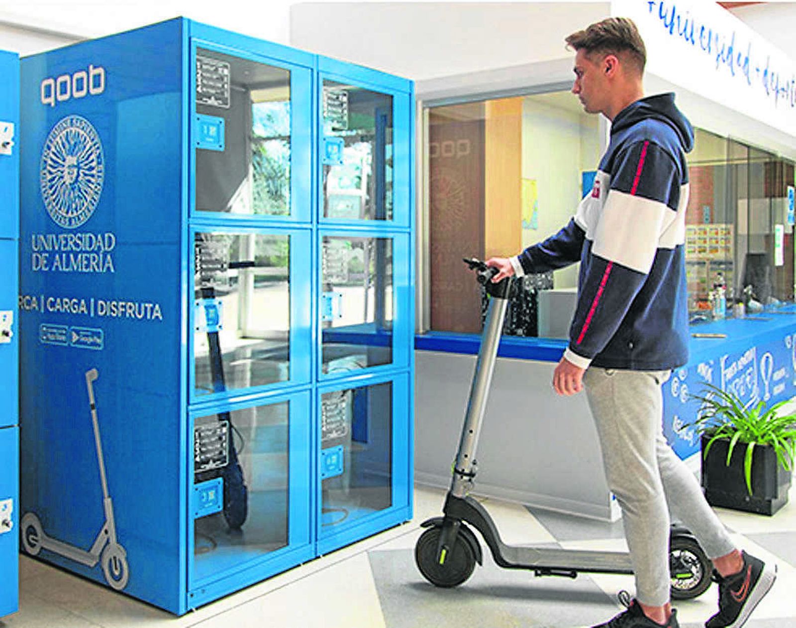 Uno de los dos puntos de carga para estos vehículos.