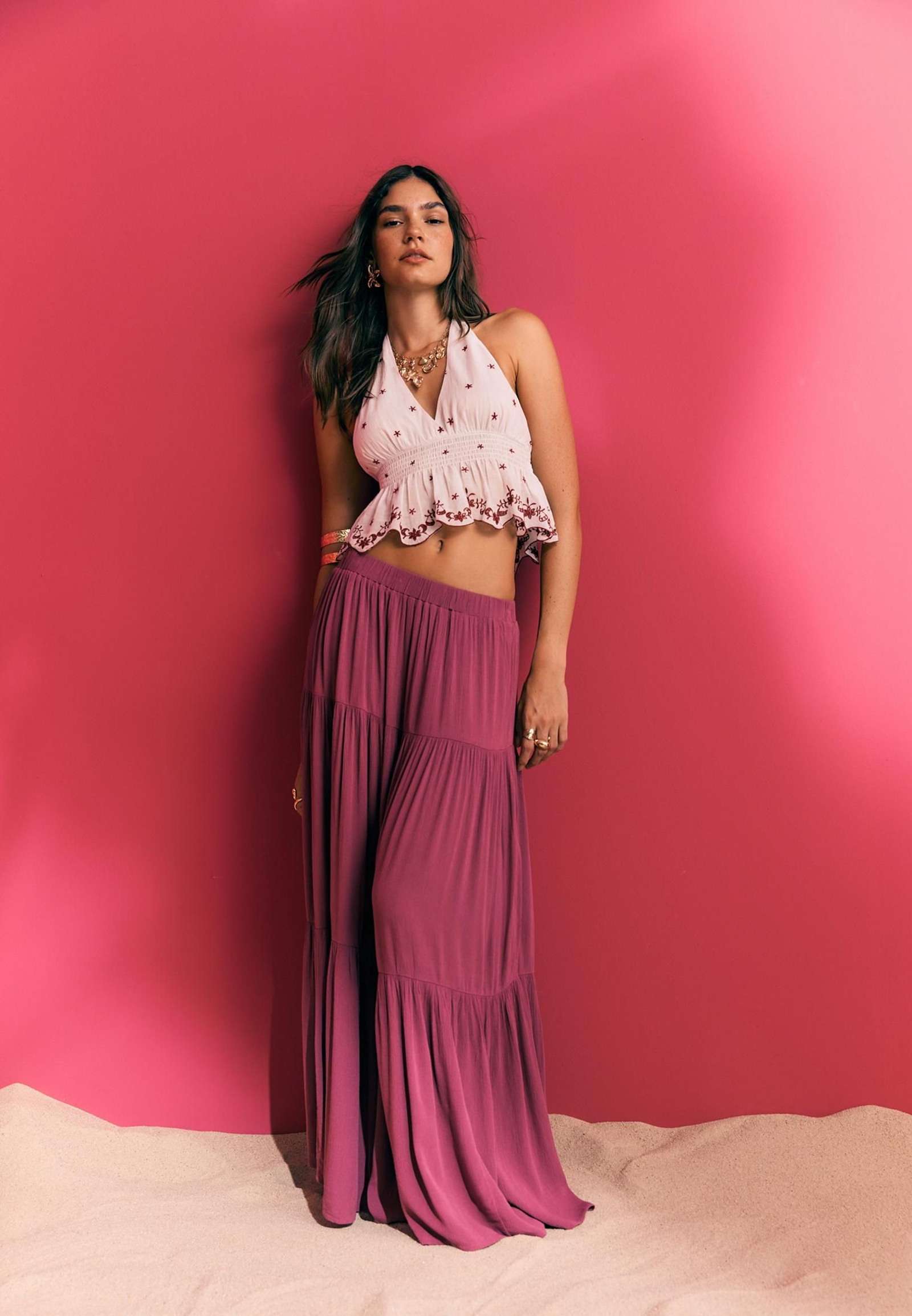 Falda boho de Stradivarius. Falda boho de Stradivarius.