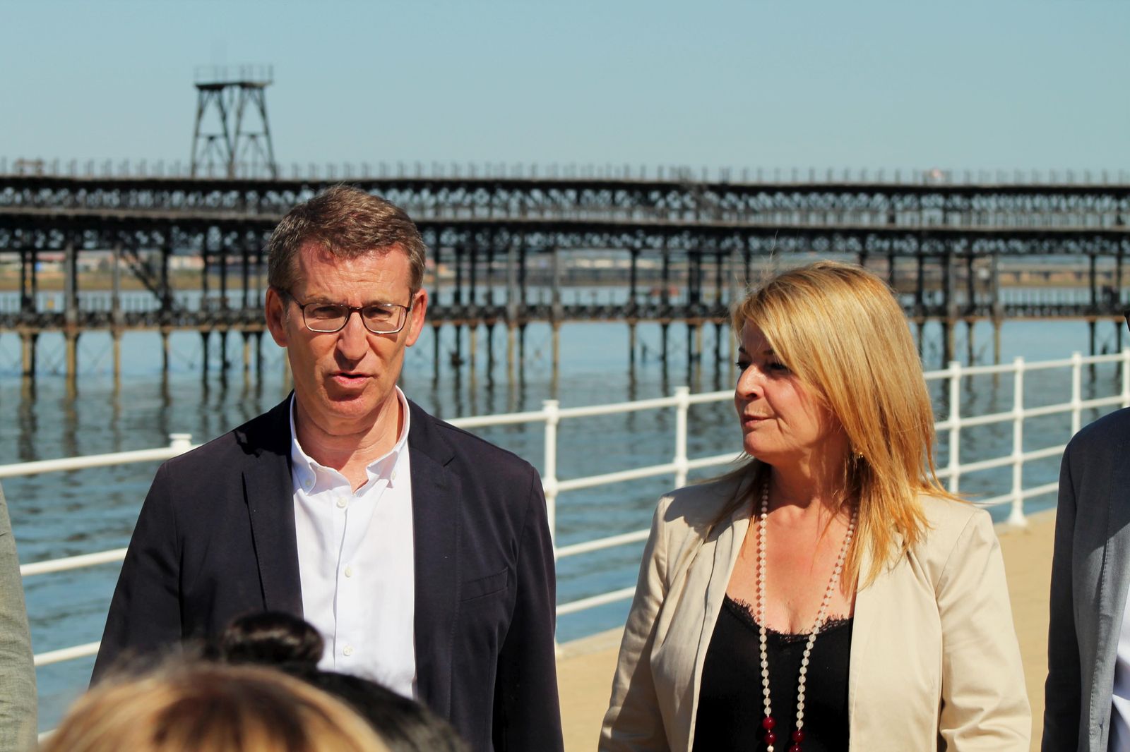 Alberto Núñez Feijóo con Pilar Miranda.