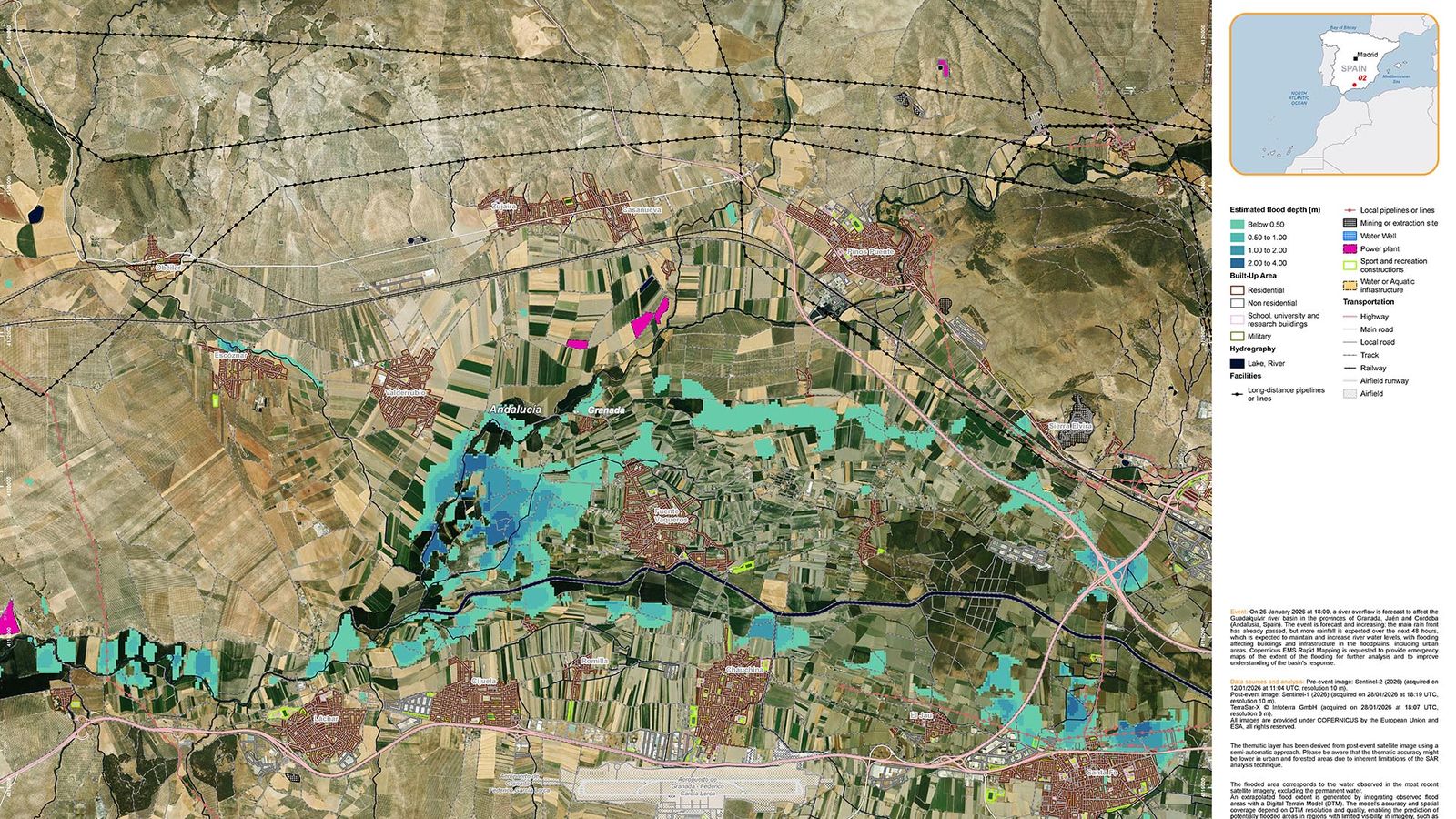 Inundaciones en la Vega de Granada el 28 de enero