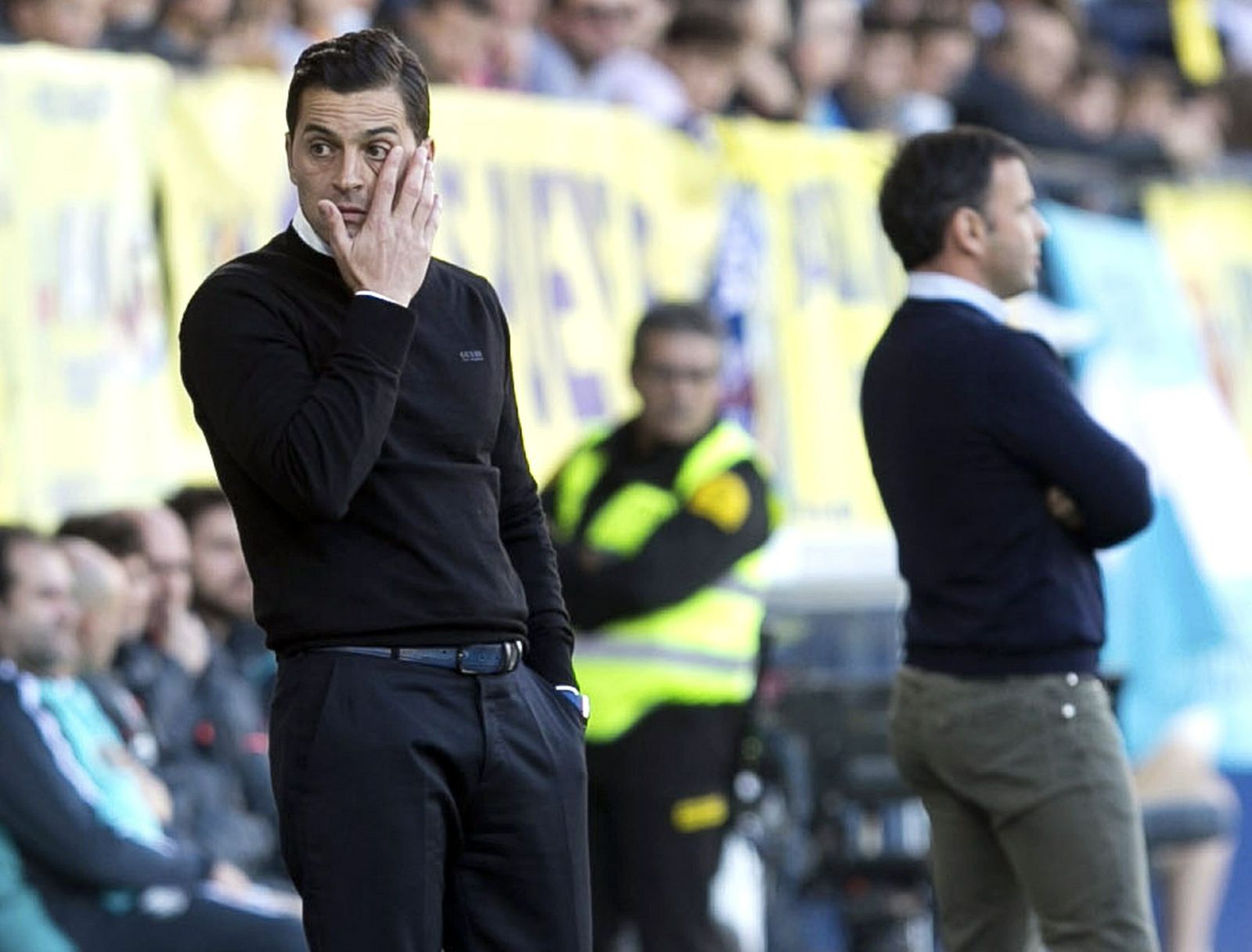 Francisco realiza un gesto durante un partido.