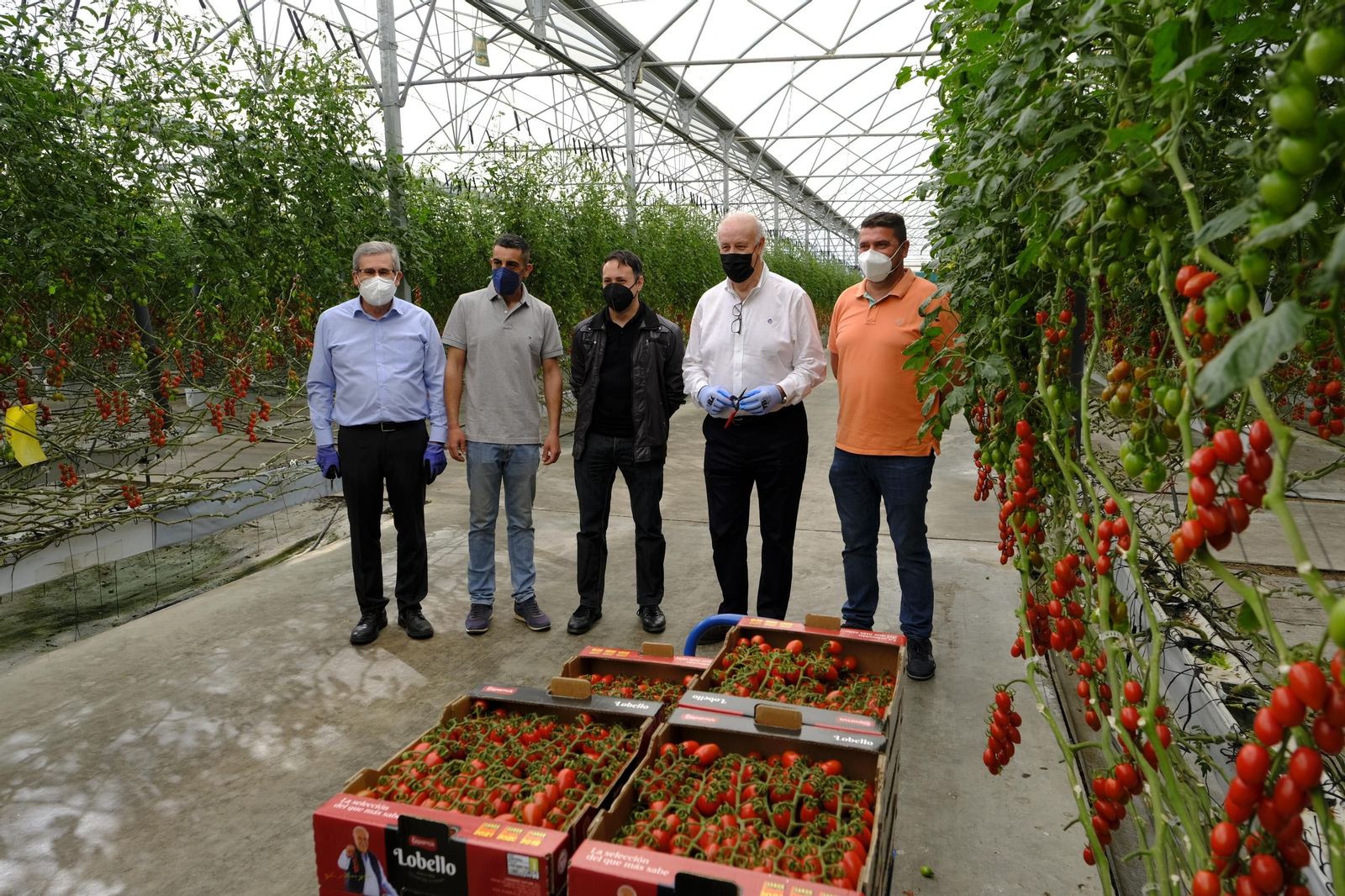 Fotogalería de la visita de Vicente del Bosque a Grupo Caparrós.