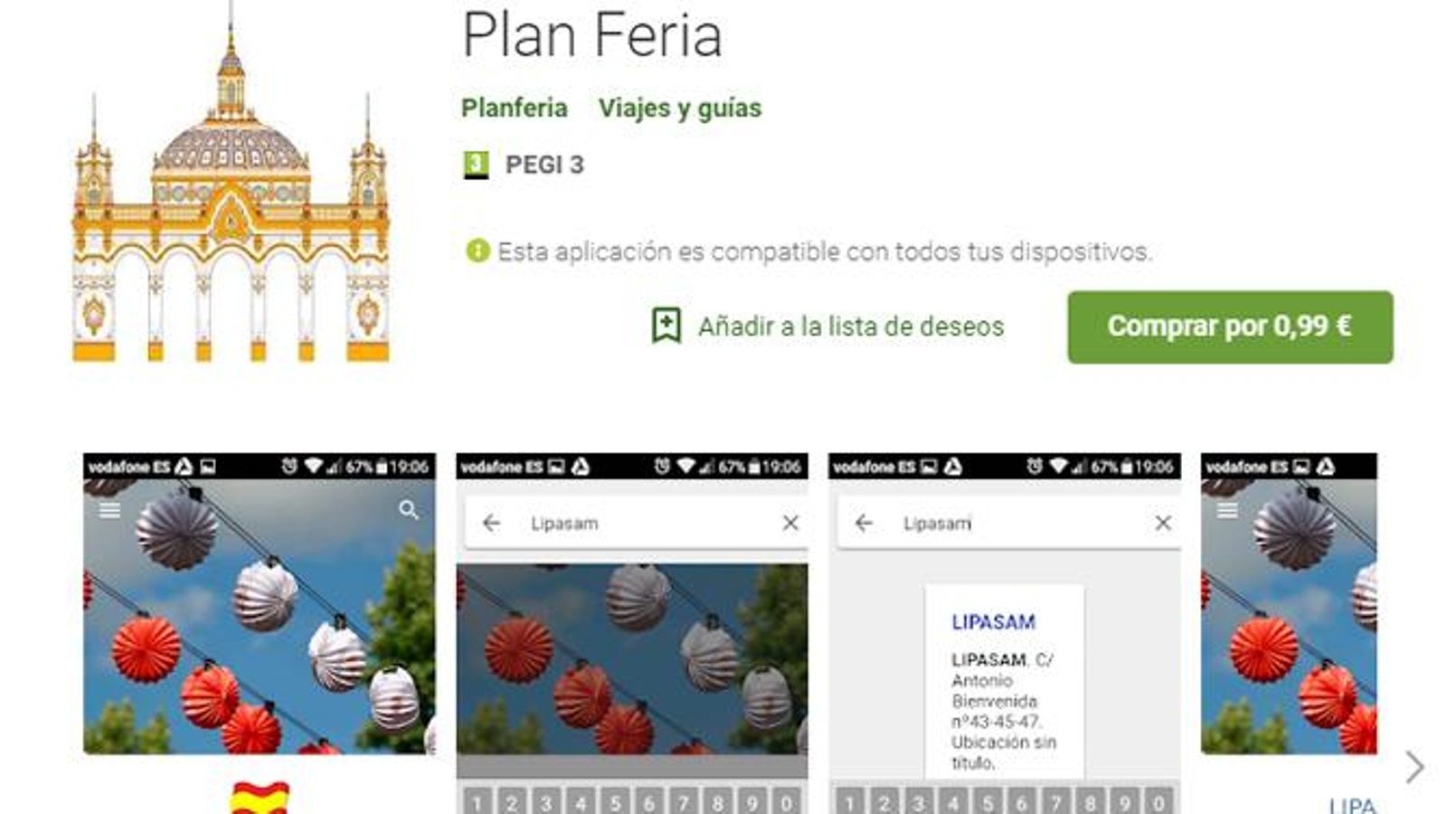 La imagen de la aplicación Plan Feria.