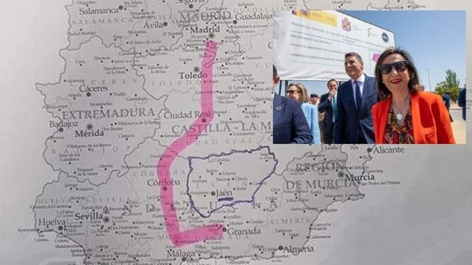 El hipotético viaje en AVE de la ministra Robles a Jaén.