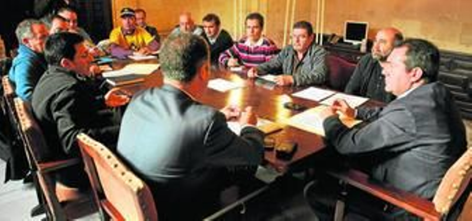 Reunión de Espadas con los integrantes del comité de empresa del Ayuntamiento.