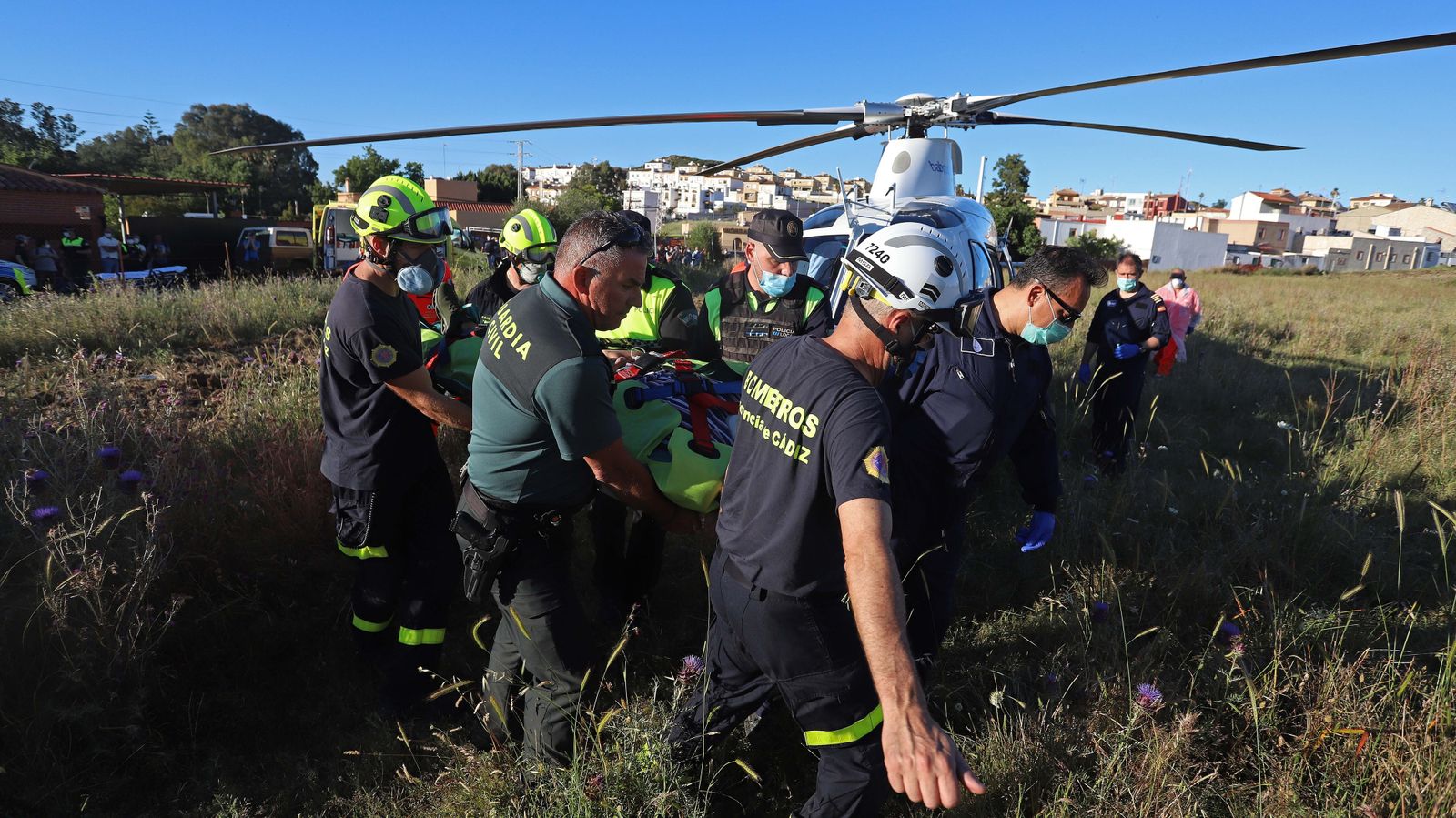 Rescate de un herido en las Pozas del Cobre