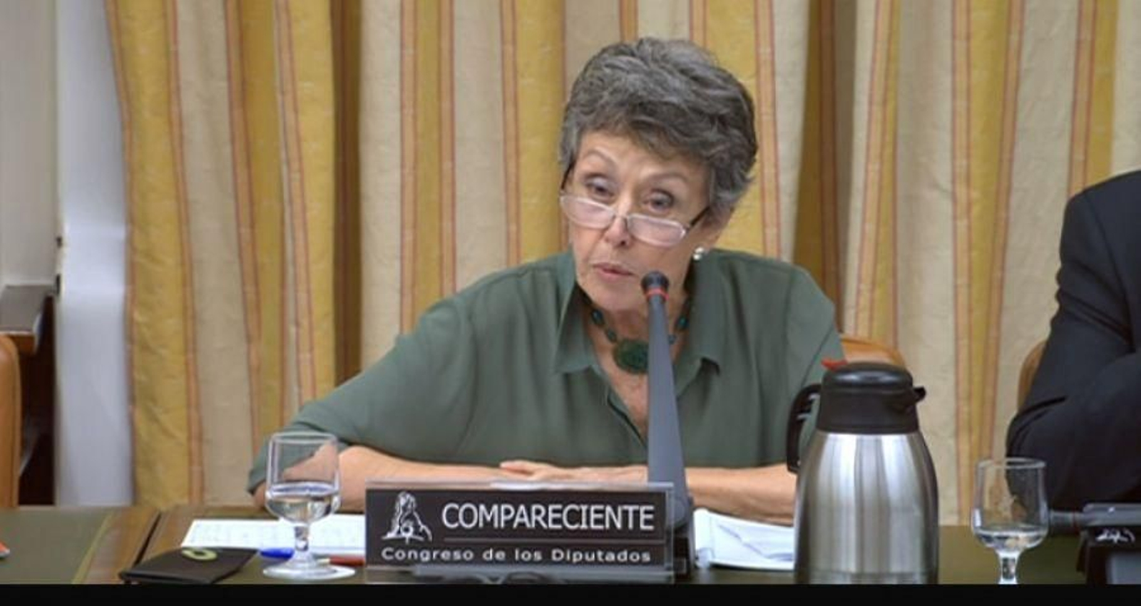 Rosa María Mateo actual administradora única de RTVE en una reciente comparecencia