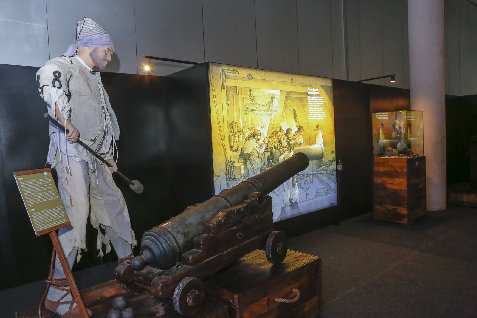 Piezas presentes en la exposición 'Piratas. Los ladrones del mar', en el Pabellón de la Navegación.