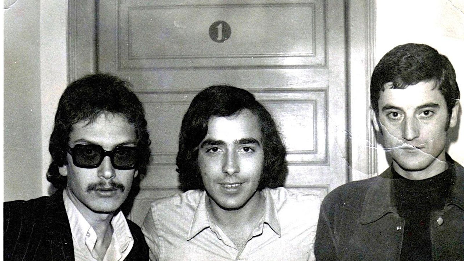 Con Joan Manel Serrat y Antonio Mata