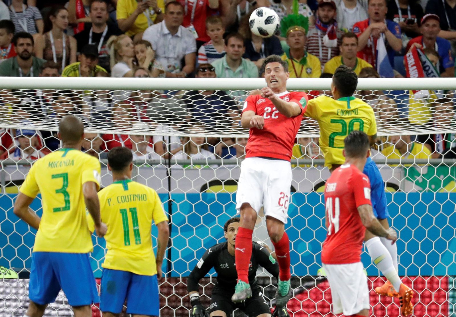 Las imágenes del Brasil-Suiza