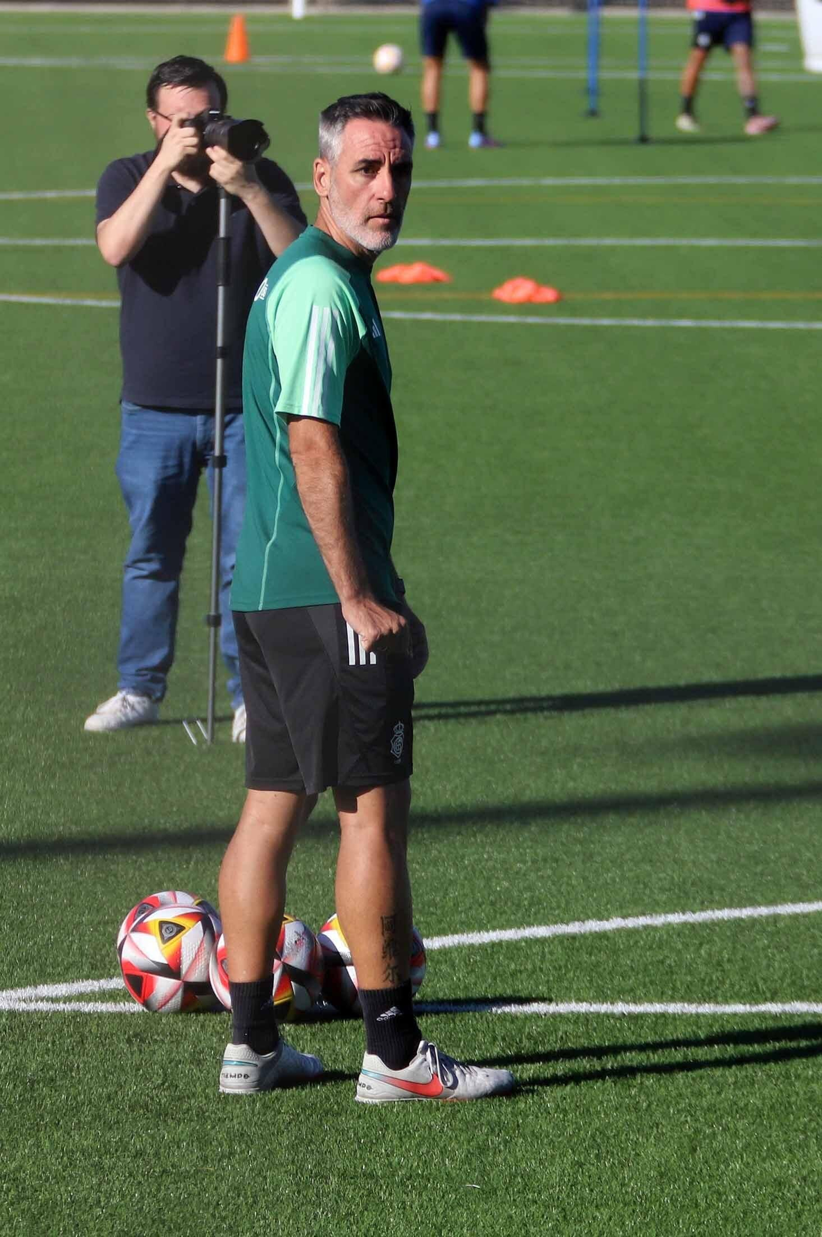 Imágenes del entrenamiento del Recre