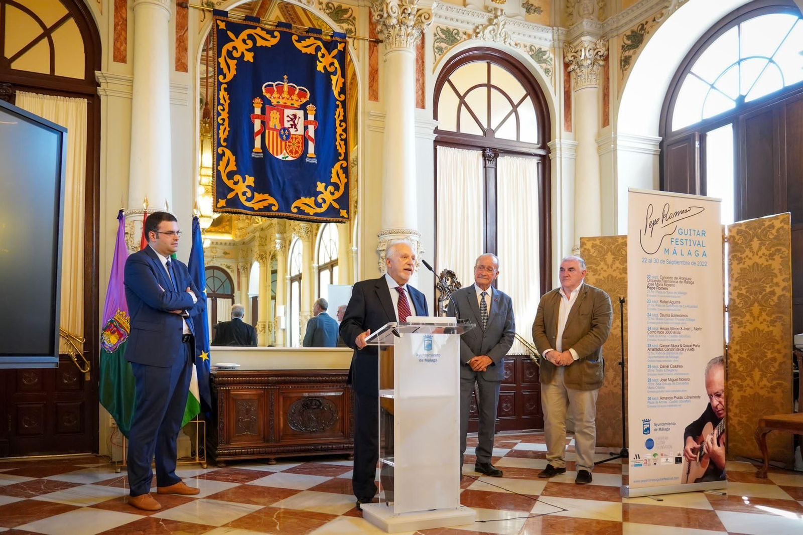 Un momento durante la presentación del festival que homenajeará a Pepe Romero, este martes.