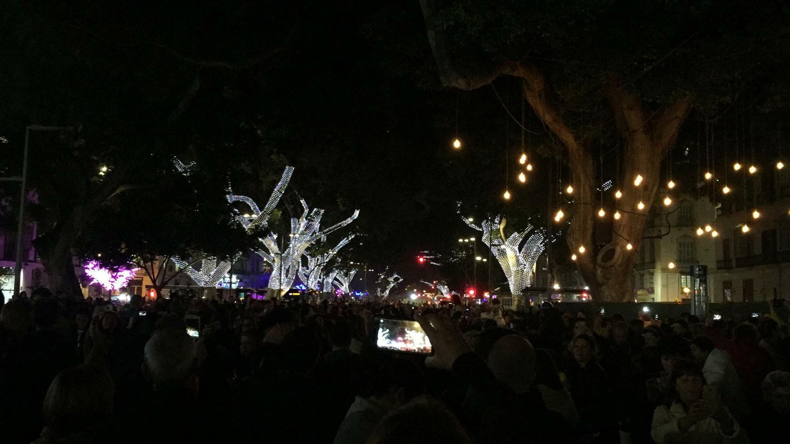 La nueva Alameda Principal encendida para la Navidad. La nueva Alameda Principal encendida para la Navidad.