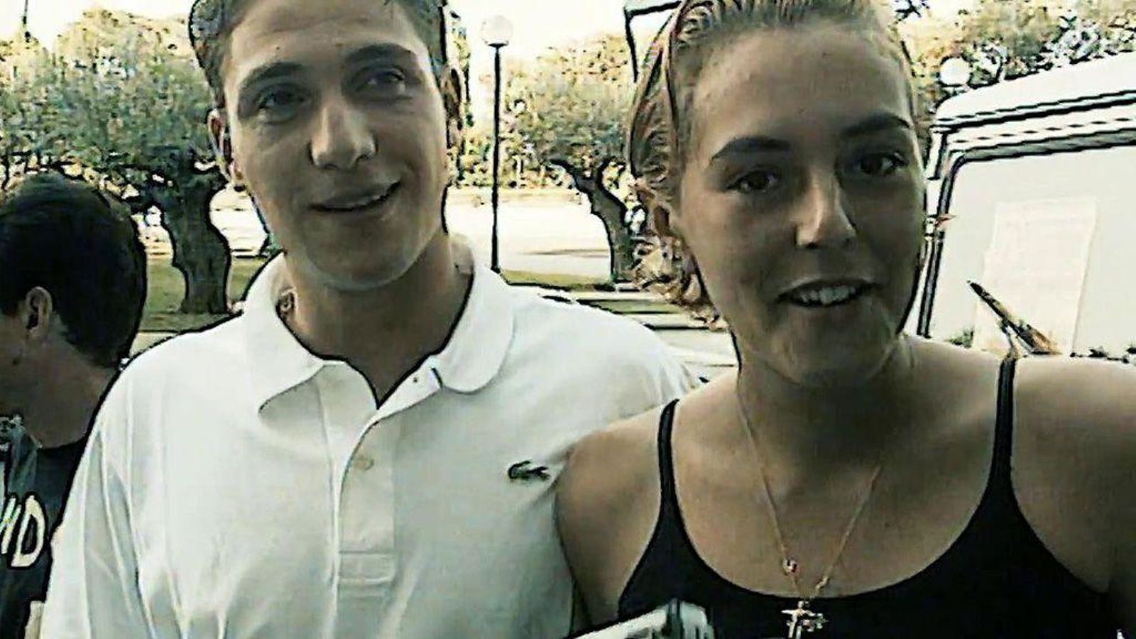 Una imagen de la pareja en un programa del corazón de entonces.