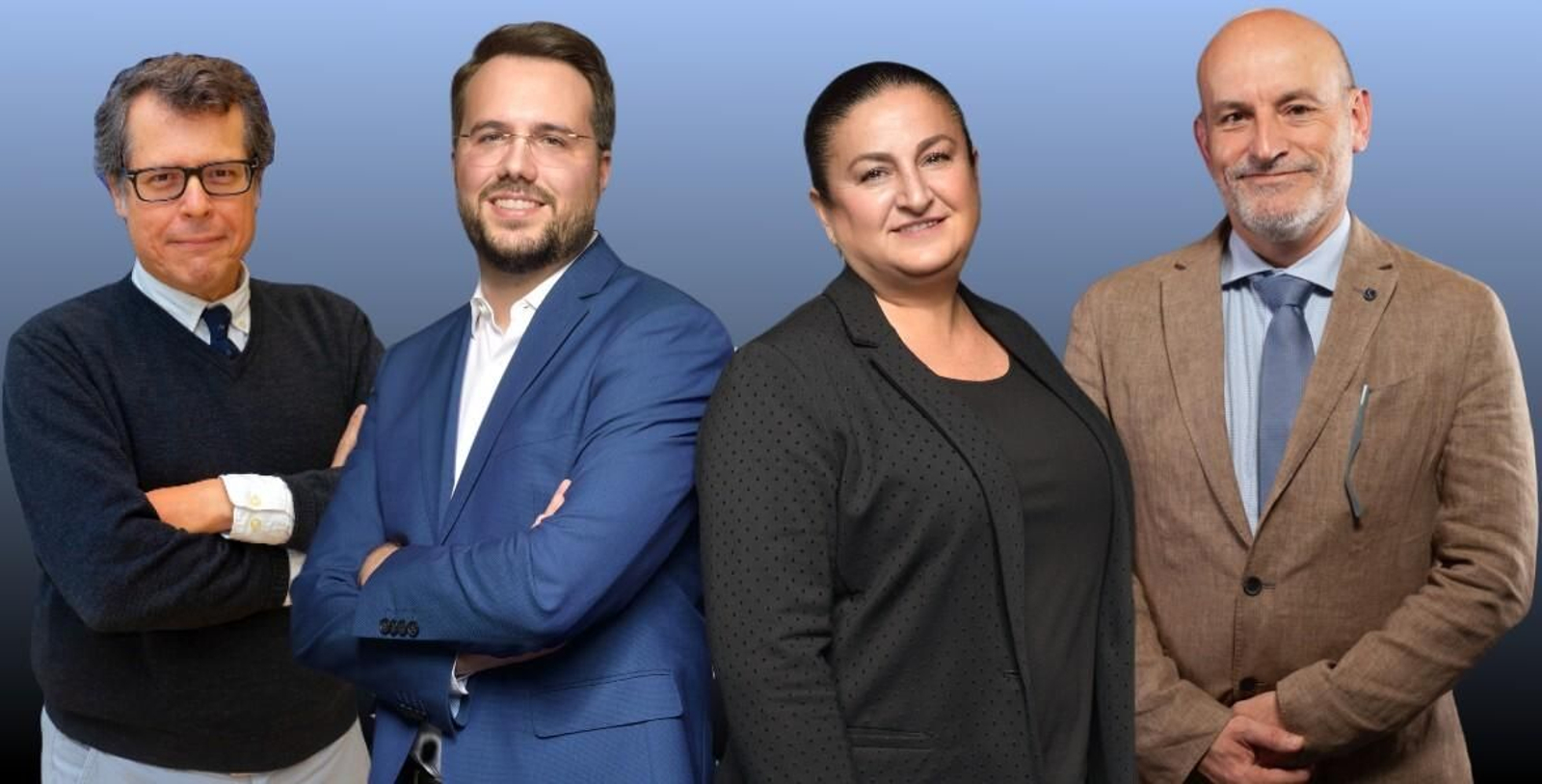 Los doctores Matías Ávila (Cima Universidad de Navarra), Marc Cusachs y Carmen Herrero (Kintsugi Therapeutics) y Manuel Romero (Instituto de Biomedicina de Sevilla).