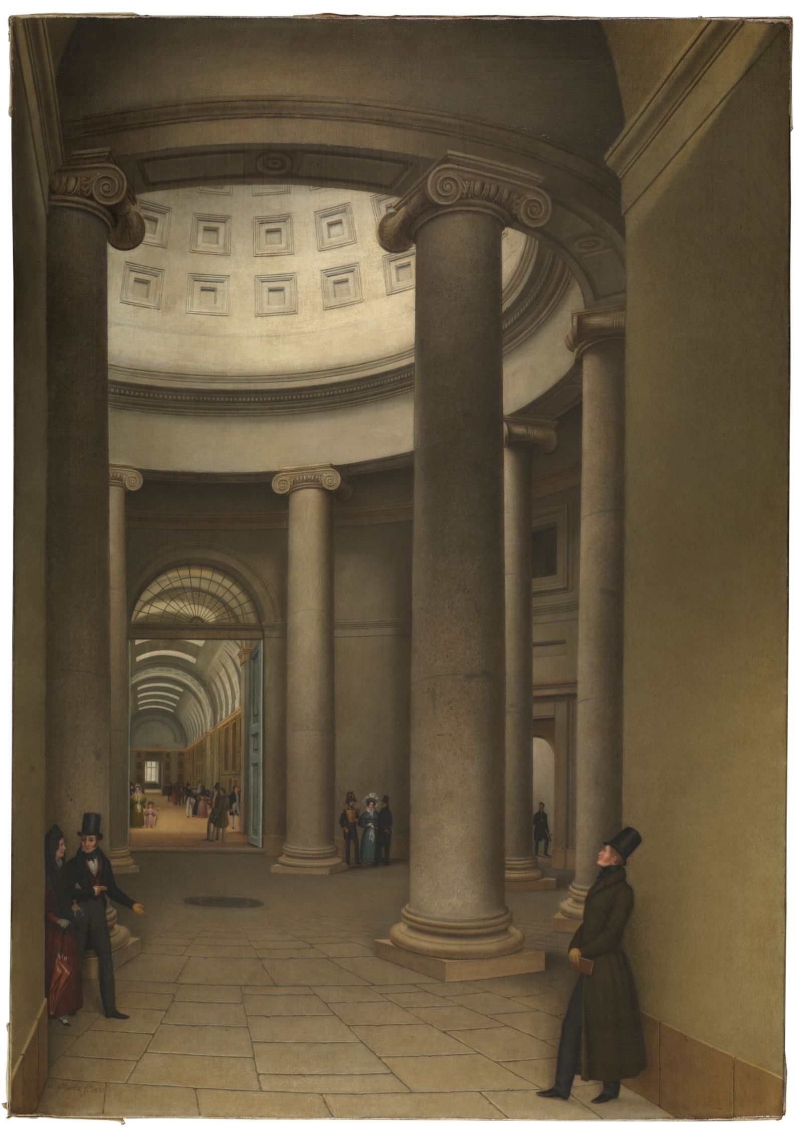 Interior de la rotonda del Museo del Prado. Pedro Kuntz. 1833