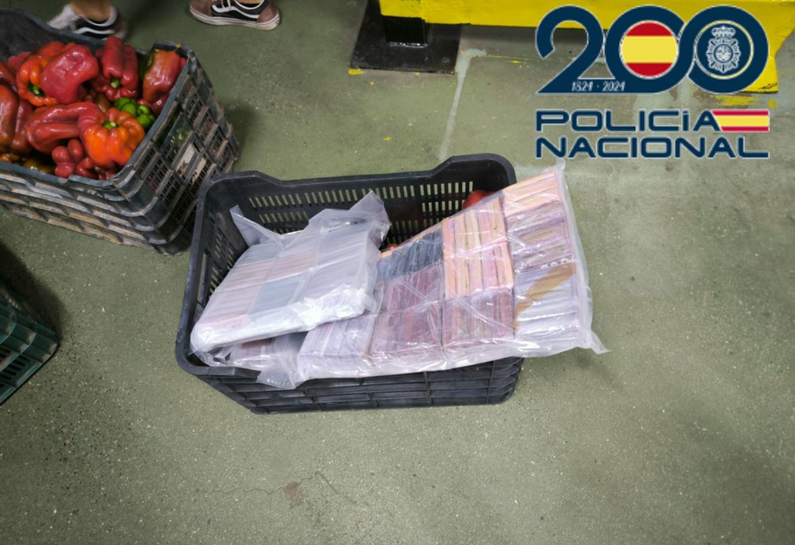 Hachís incautado durante la operación policial.