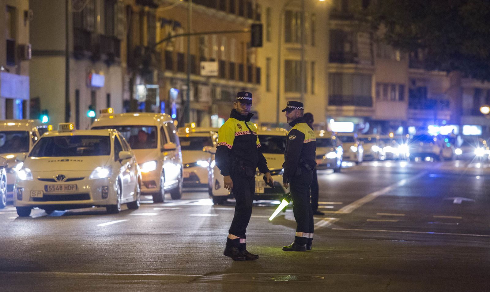 Una manifestación de taxistas