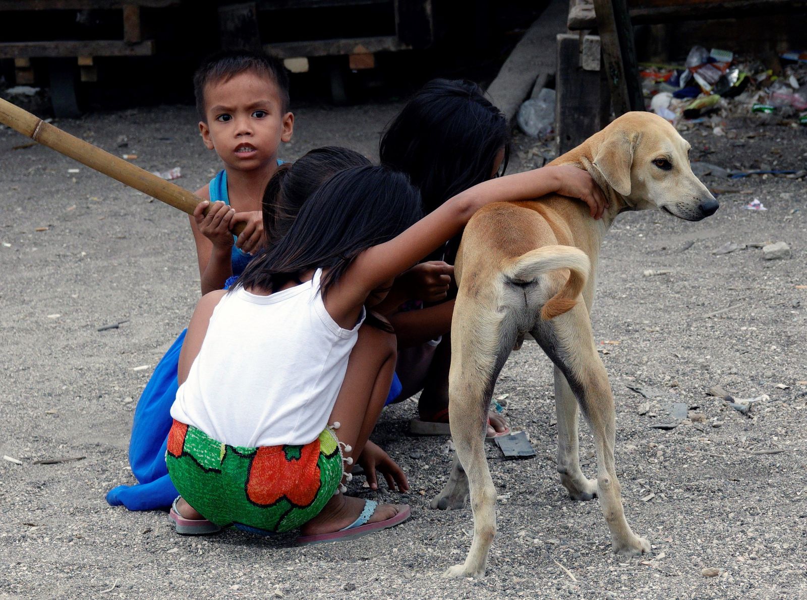 Casas en un mar de plástico filipino