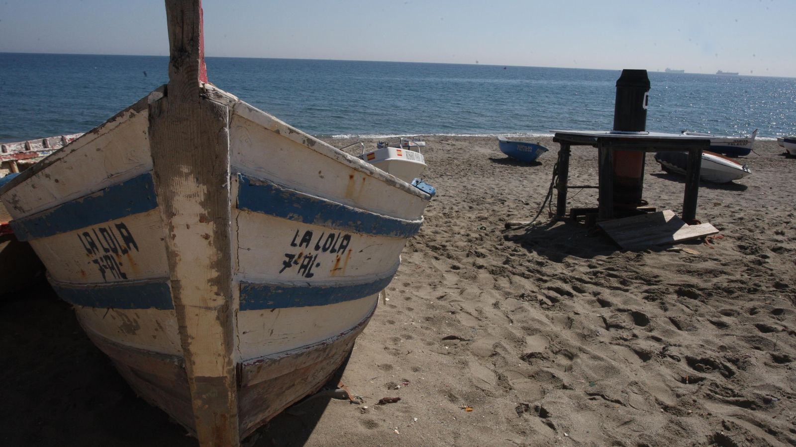 Barcos pesqueros en la Atunara.