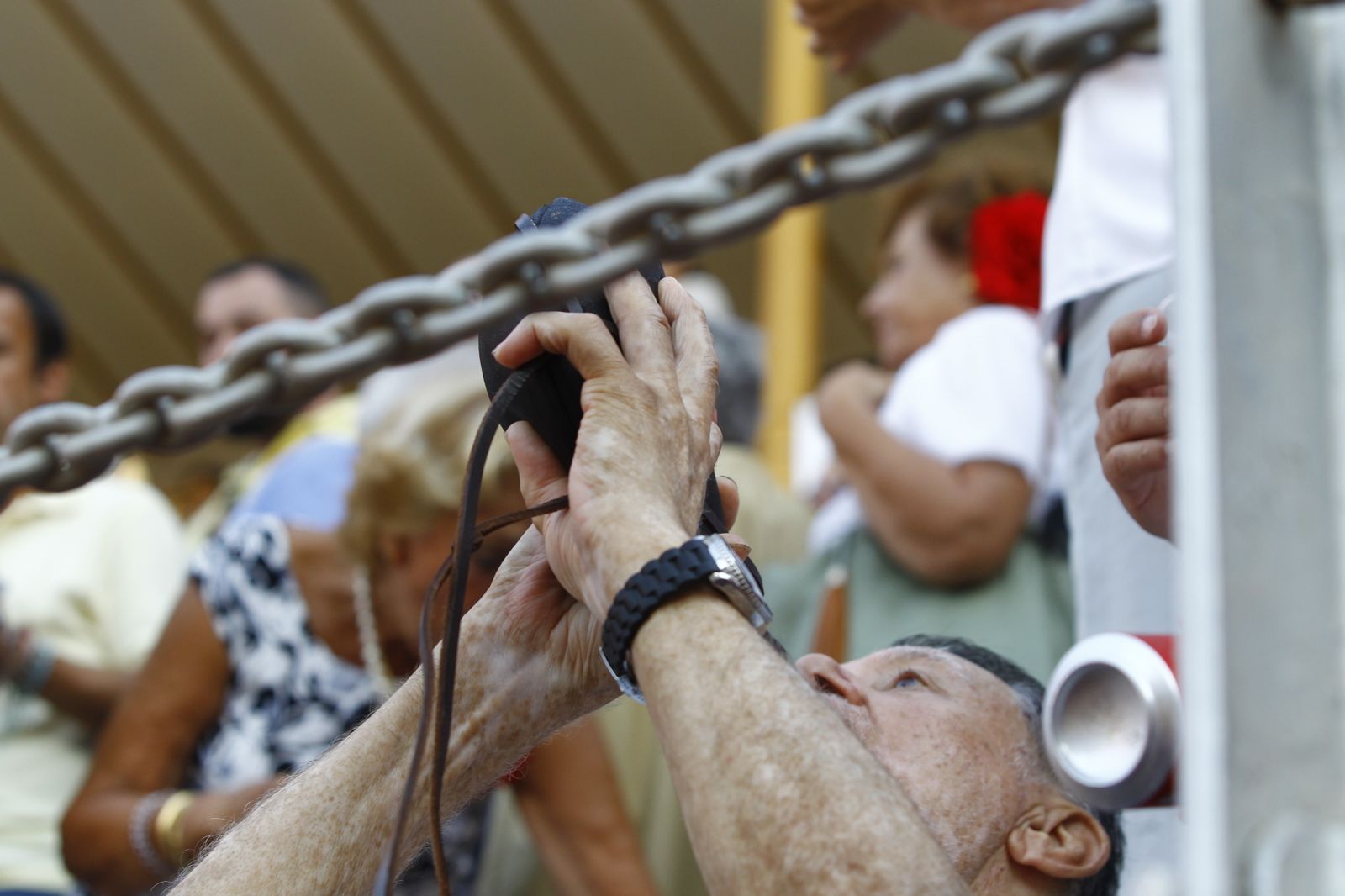 Imágenes del 'ambiente' en la corrida de toros de la Feria de Almería, con los diestros Morante de la Puebla, El Juli y Tomás Rufo