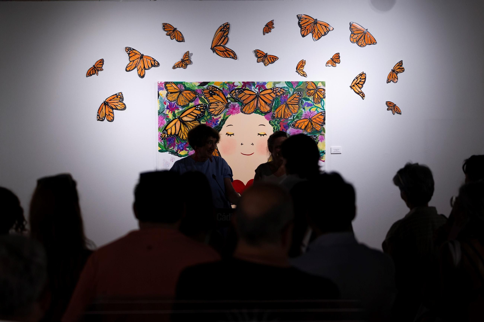 Una de las obras de Eva Armisén en Santa Catalina el día de la inauguración de la muestra.