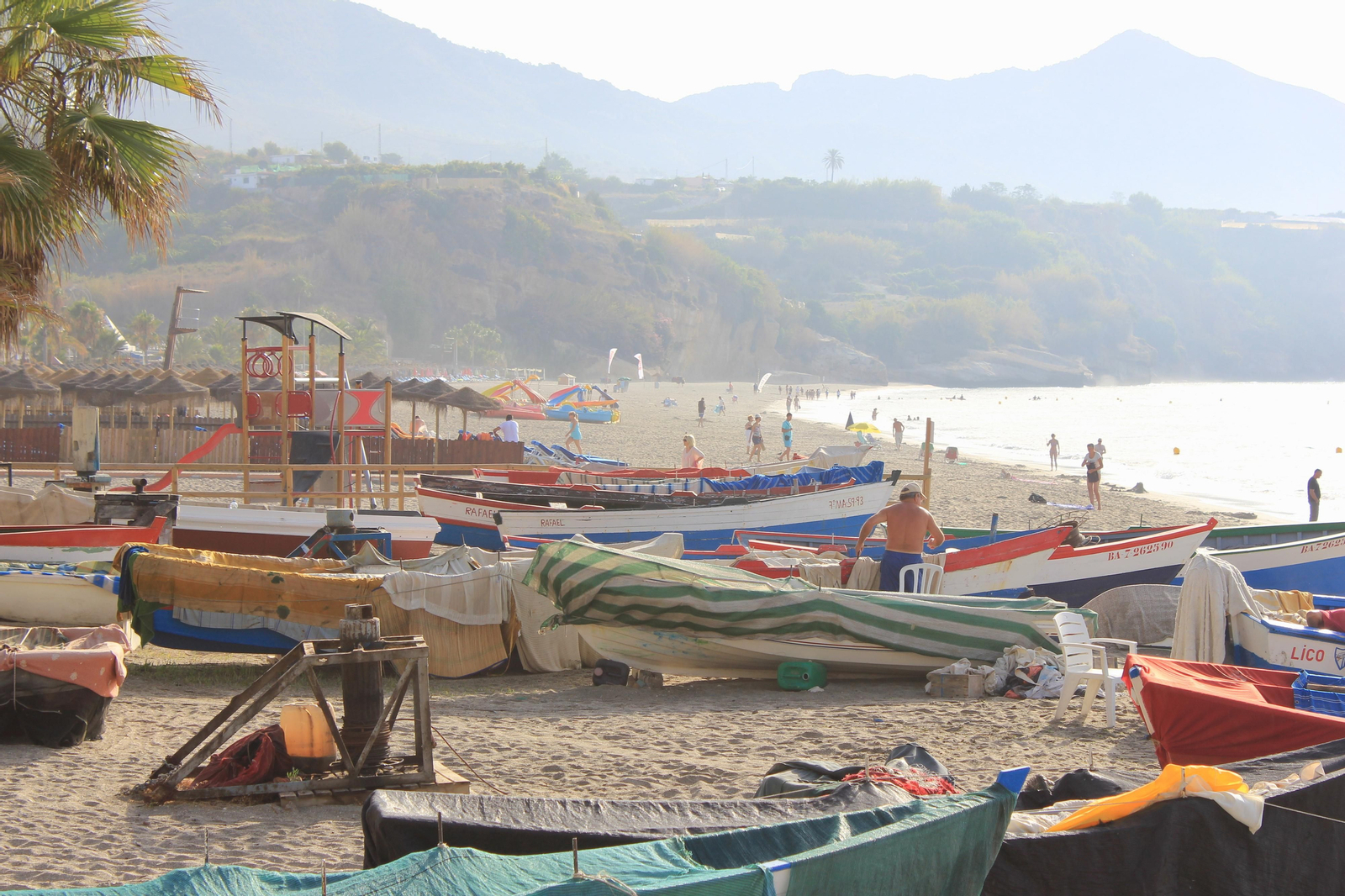 La playa de Burriana, donde está el chiringuito Ayo. La playa de Burriana, donde está el chiringuito Ayo.