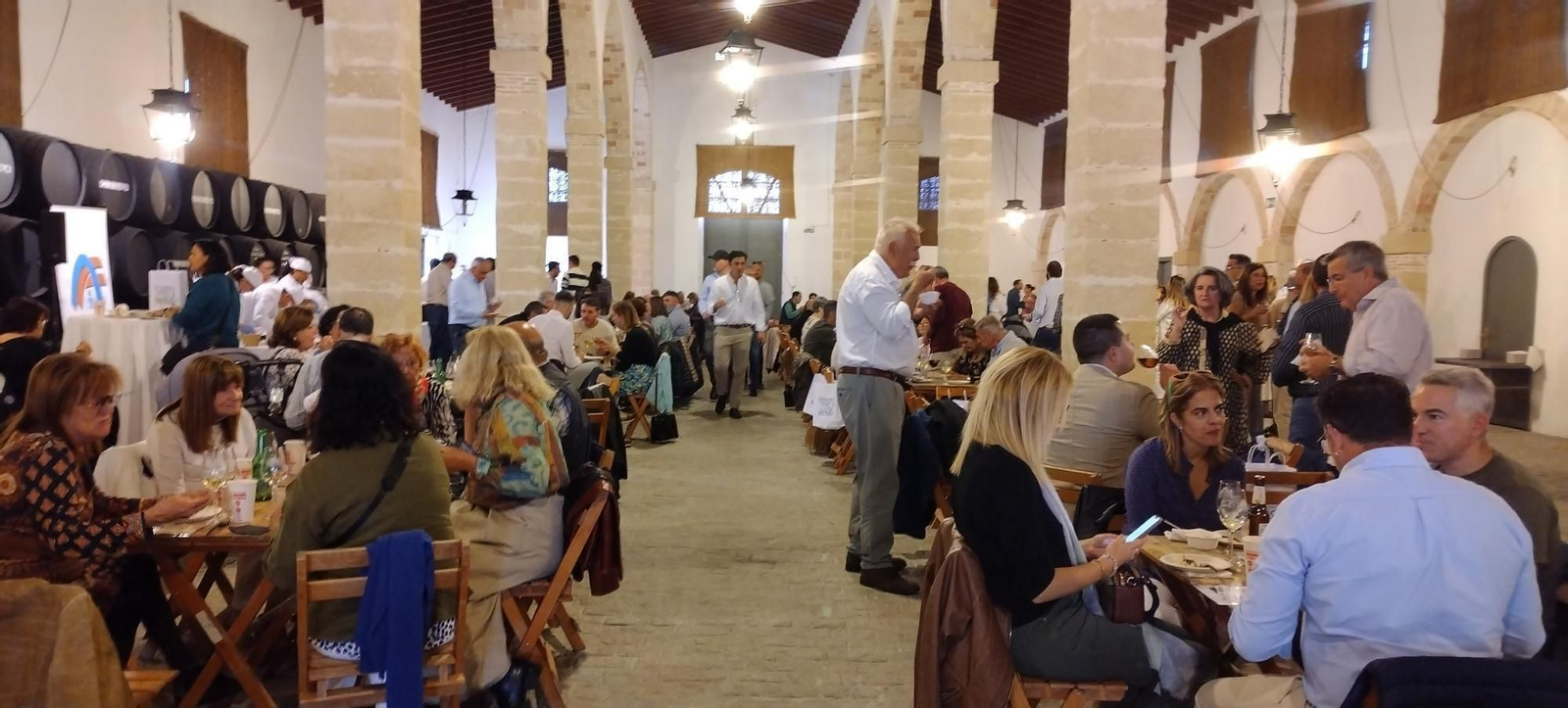 Una imagen del interior de la Bodega de Mora de Osborne, durante las jornadas.