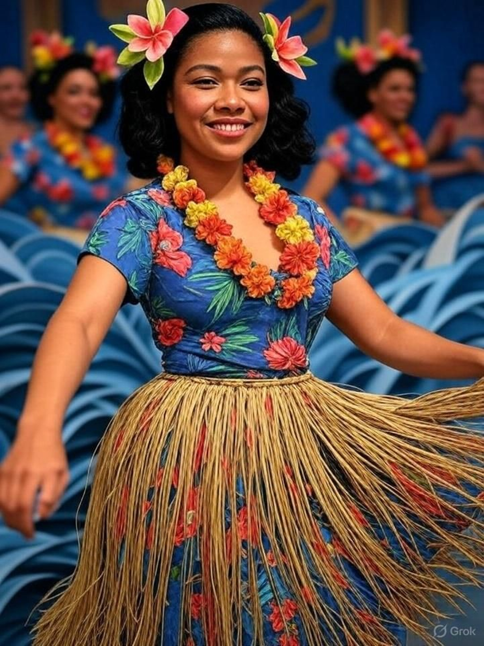 Una vedette al estilo hawaiano con 'La mar está fresquibiris'