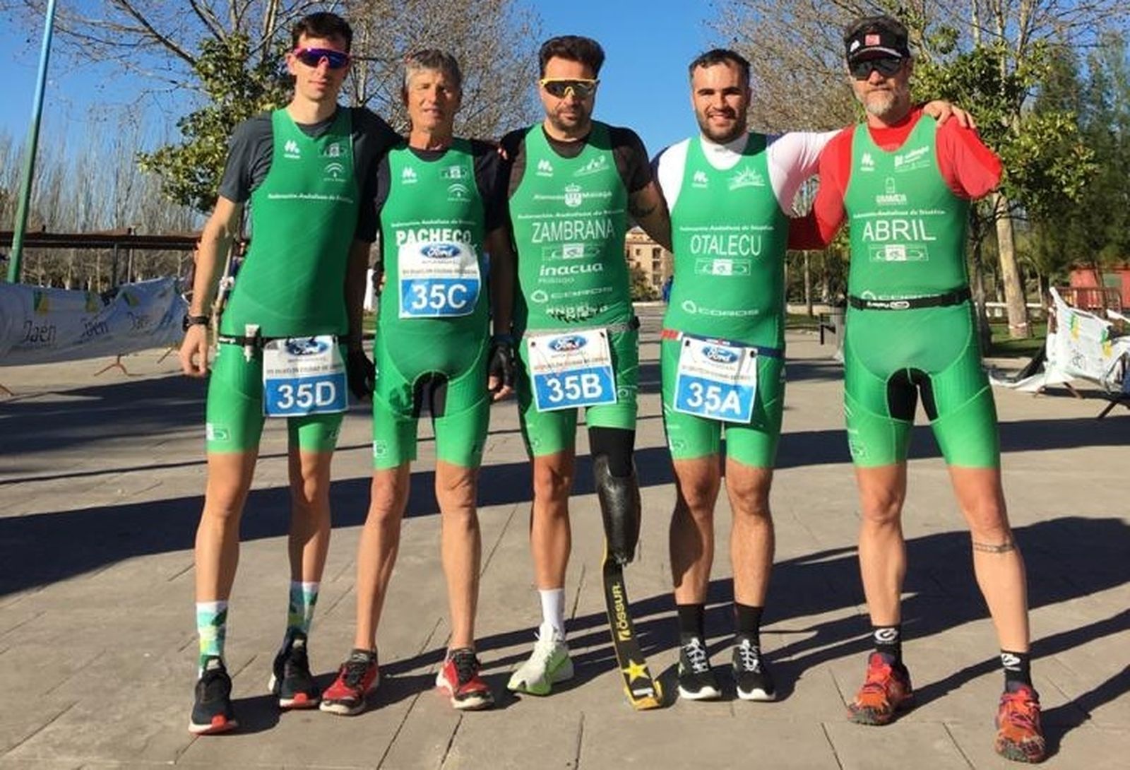 Los componentes del equipo andaluz en Úbeda.