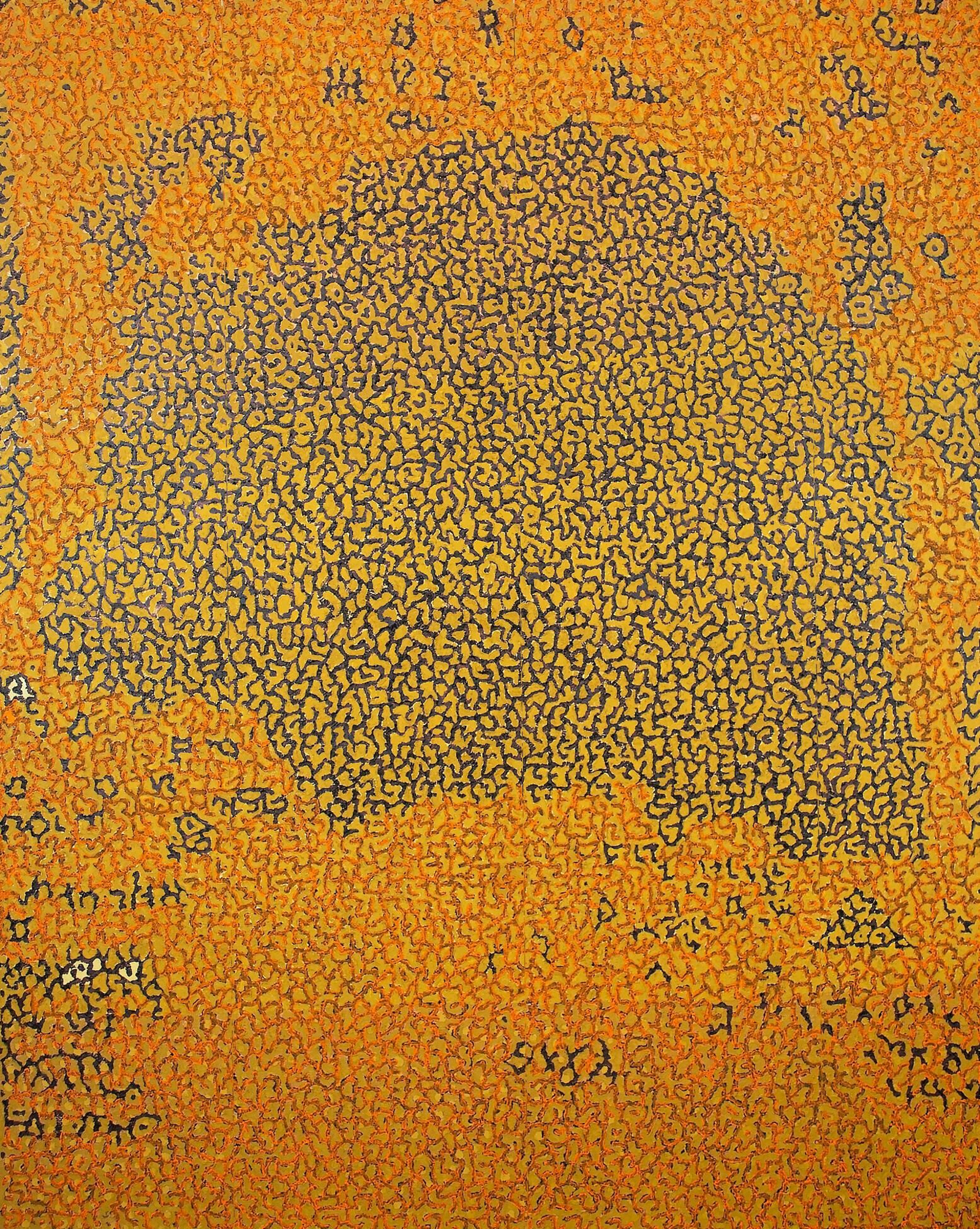 'Moongod', 2022. Óleo sobre tela de José Lizasoain.