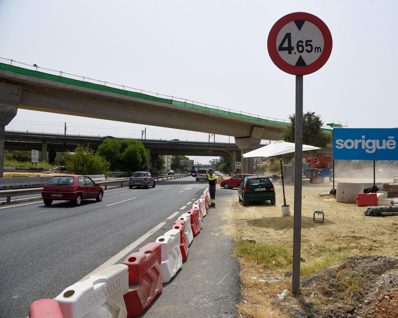Así están las obras del carril Bus VAO del Aljarafe central