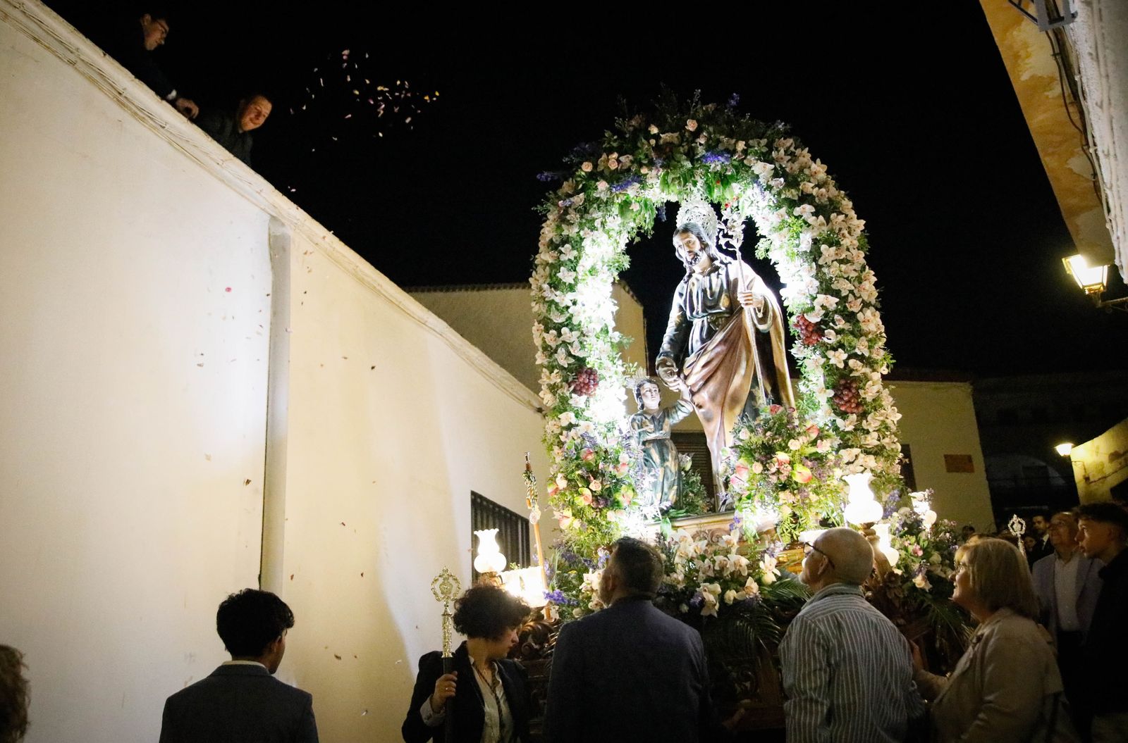Momento de la procesión esta noche.