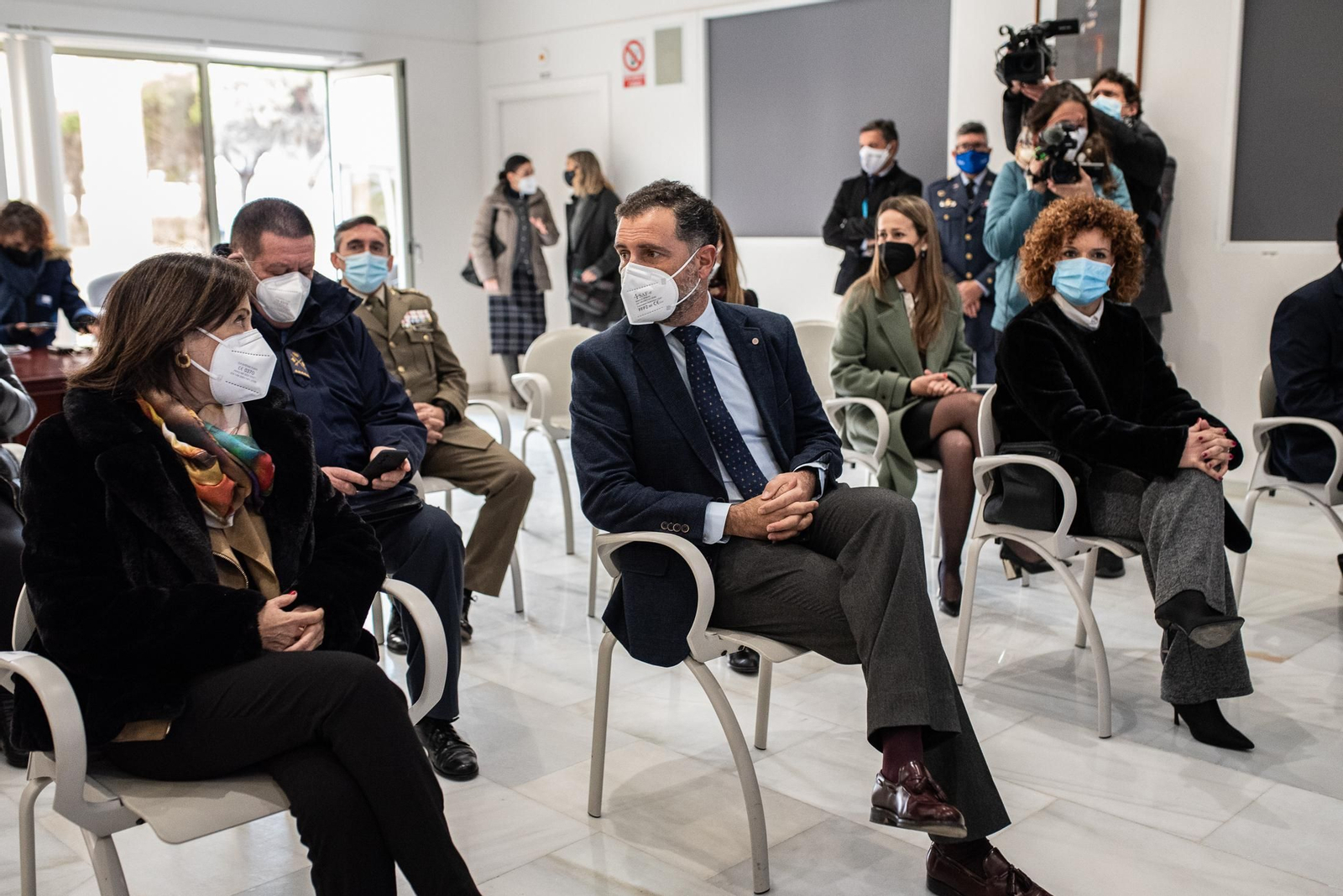 Imágenes de la visita de la Ministra de Defensa Margarita Robles a las instalaciones del INTA