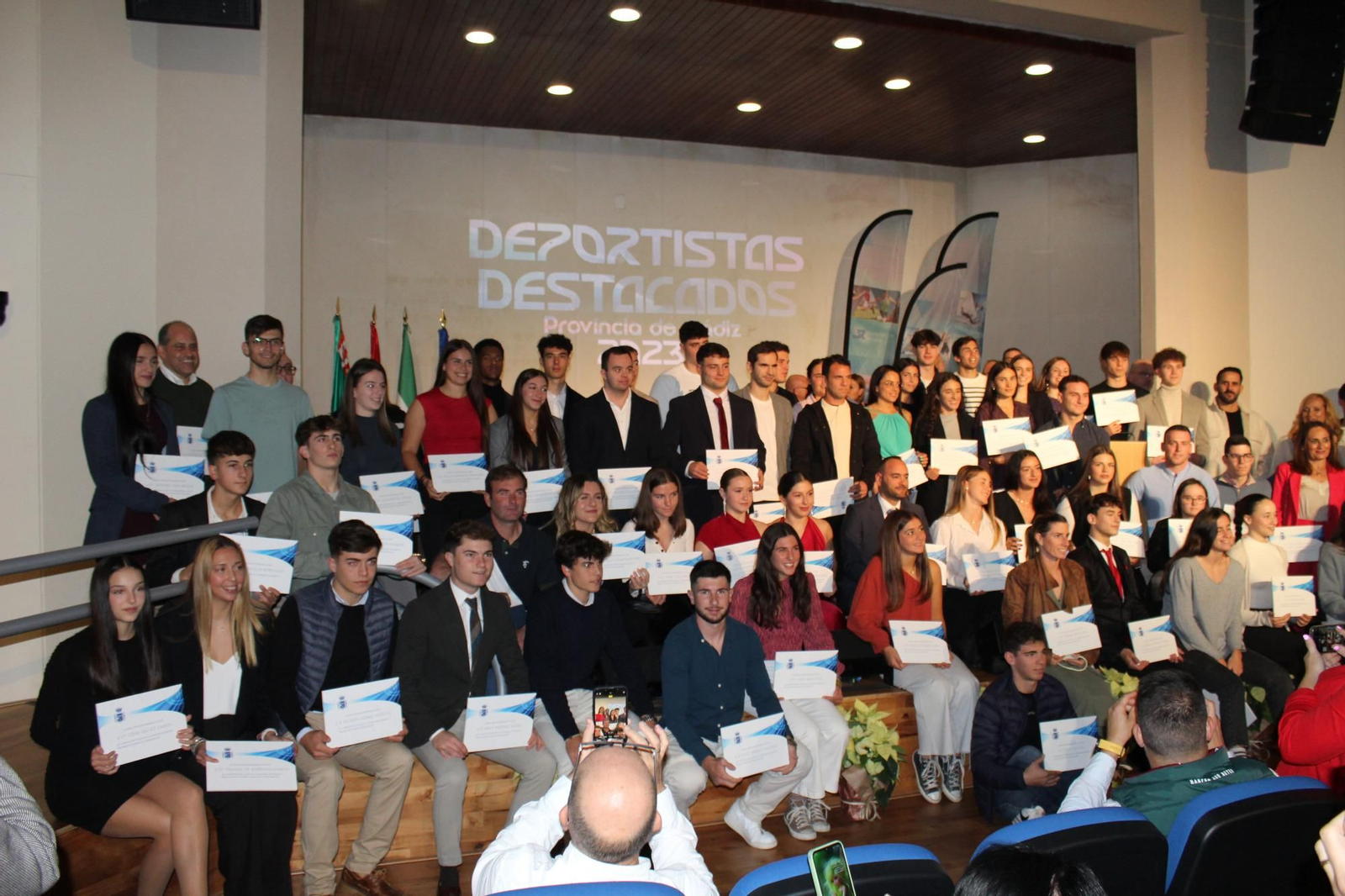 Deportistas destacados durante la Gala Anual de Diputación. Deportistas destacados durante la Gala Anual de Diputación.