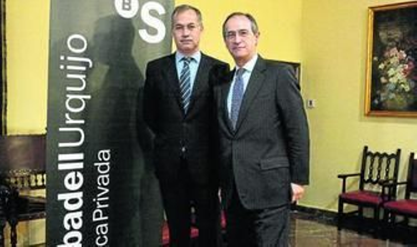 Ismael Picón, director general de SabadellUrquijo, y José Molina, director regional Sur y Canarias.