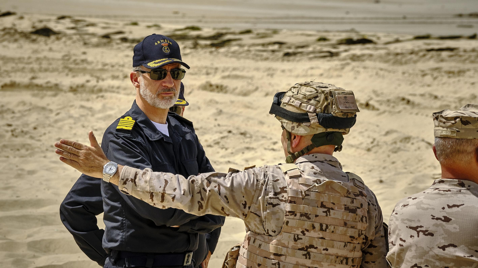 El Rey Felipe VI en las maniobras Flotex 2022