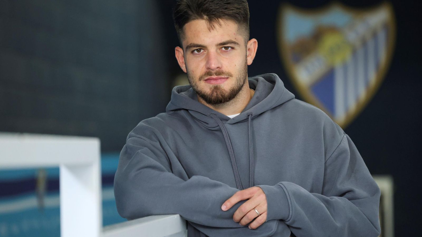 Dani Lorenzo, en el túnel de vestuarios.