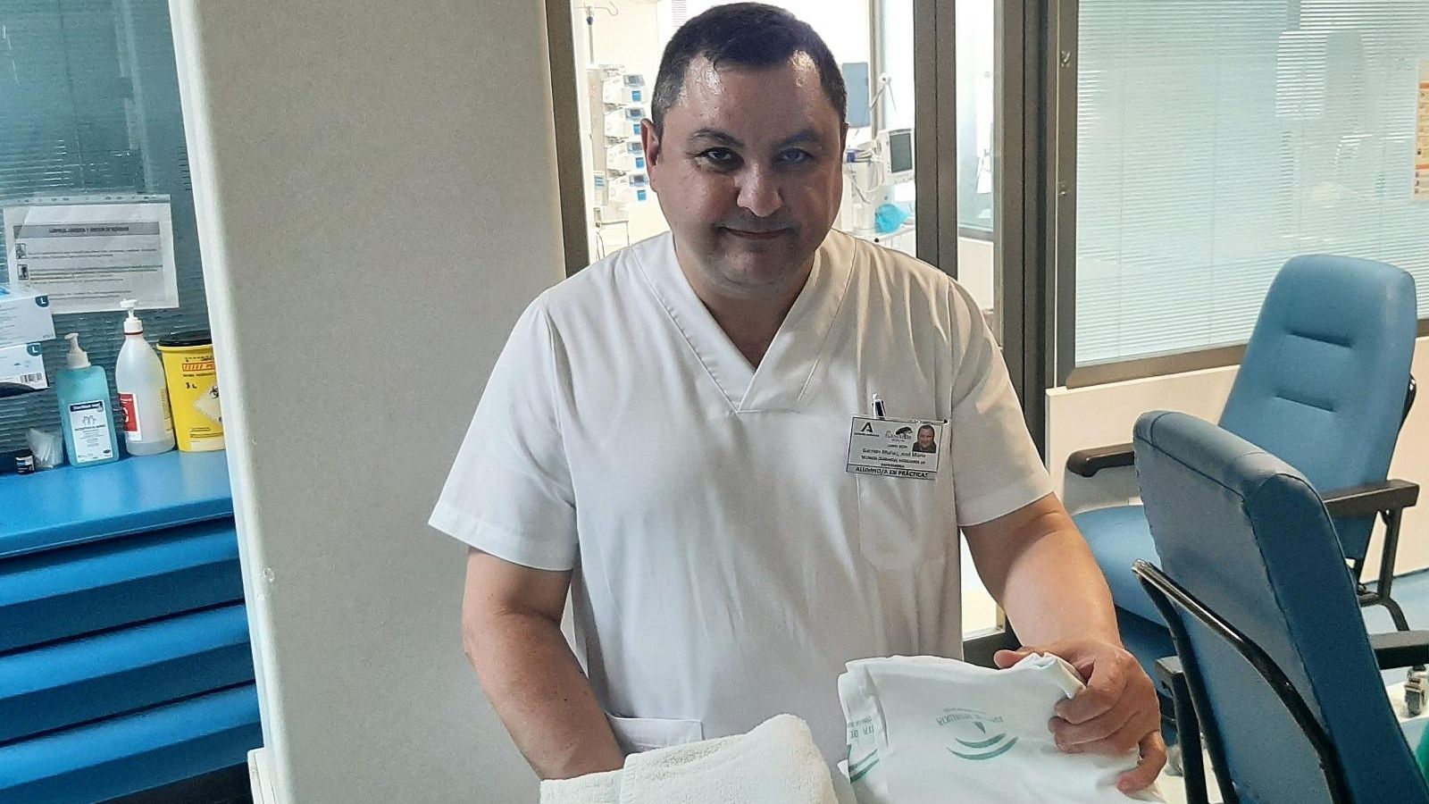 José María Garrido, alumno de TCAE. José María Garrido, alumno de TCAE.