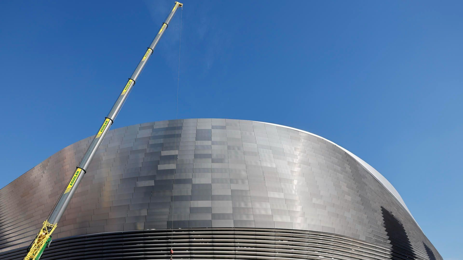 Las obras del parking del Santiago Bernabéu.