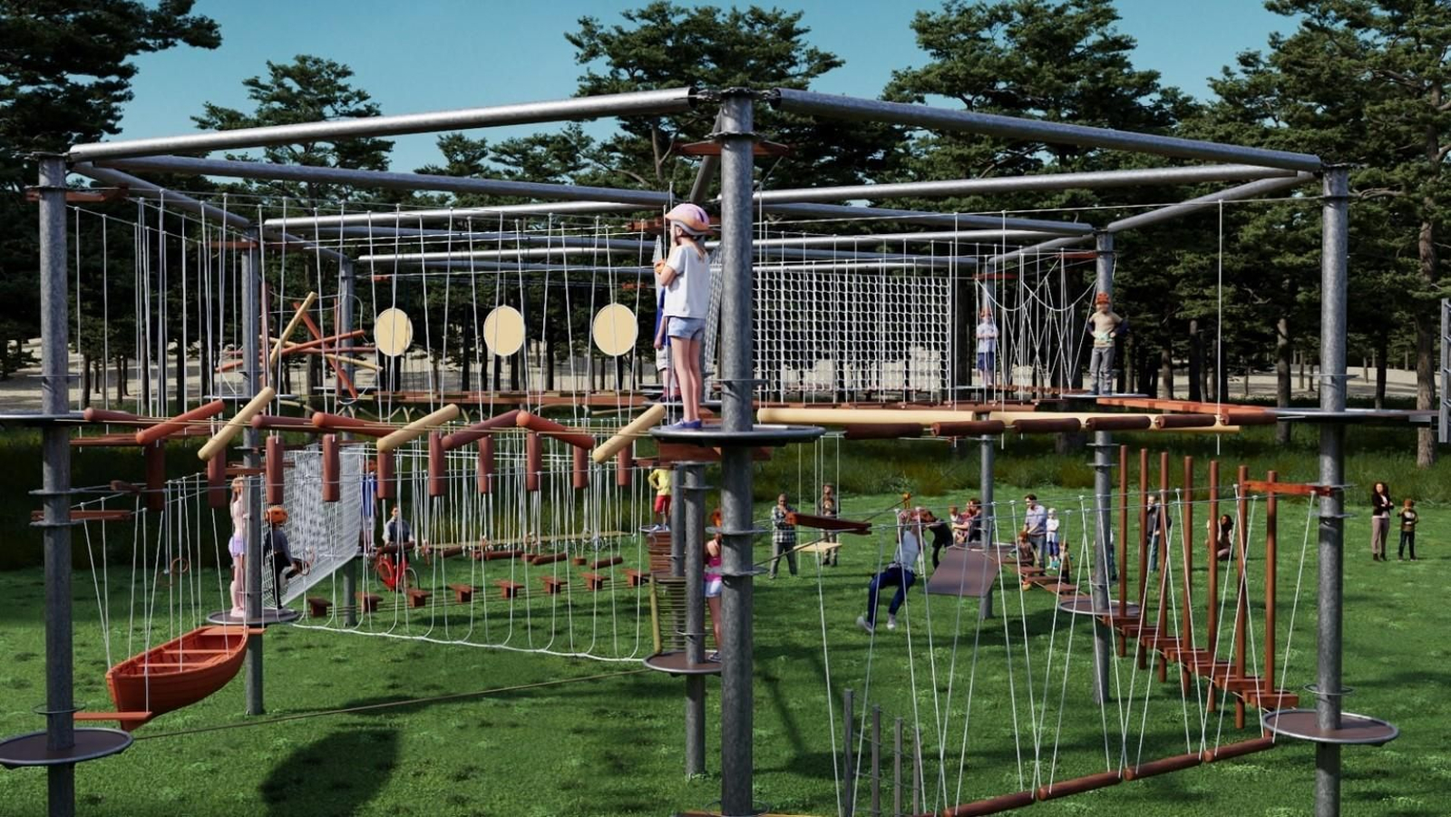 El nuevo parque multiaventura de Frailes.