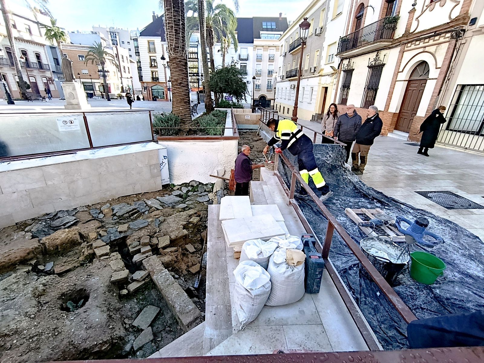 Fotografías de las obras de la puesta en valor de los restos arqueológicos de San Pedro