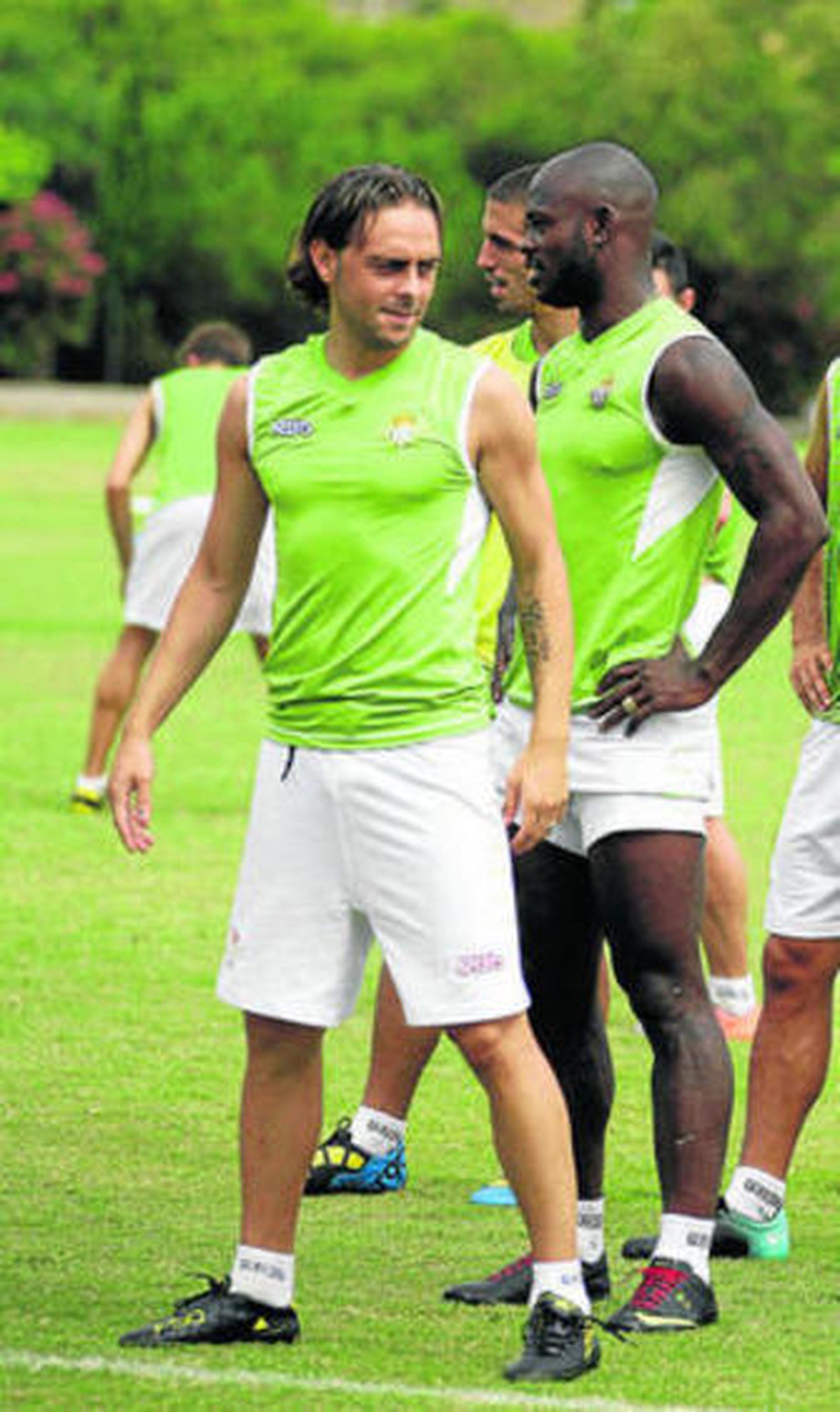 Sergio García y Emana, juntos en un entrenamiento reciente.