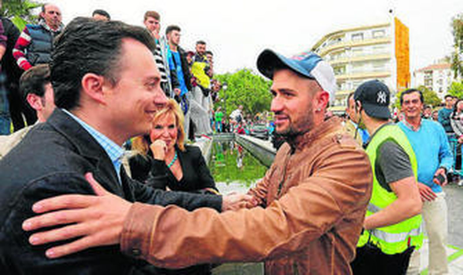 Dany Torres, el jueves en la caravana motera.