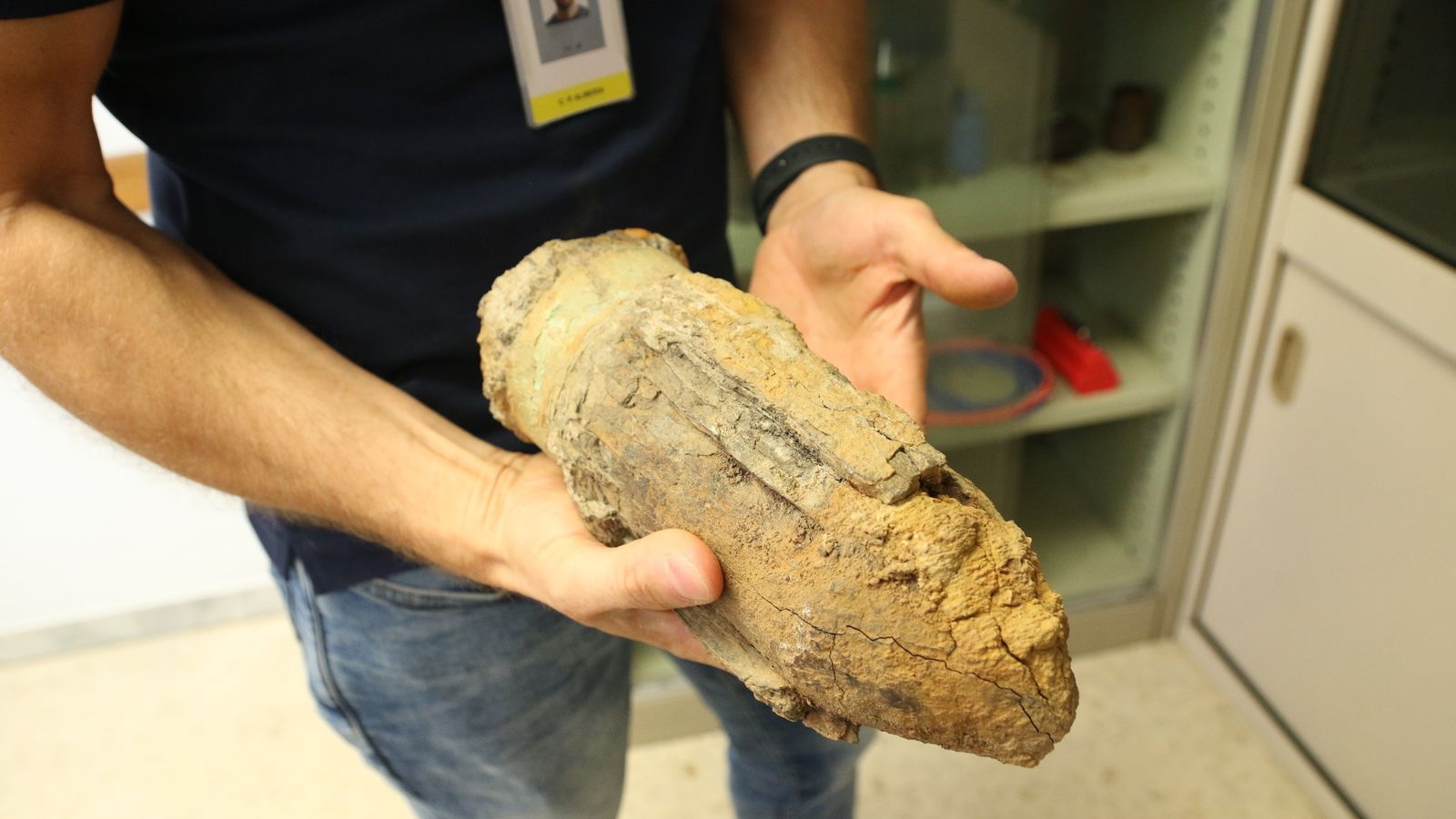 Un proyectil de la Guerra Civil