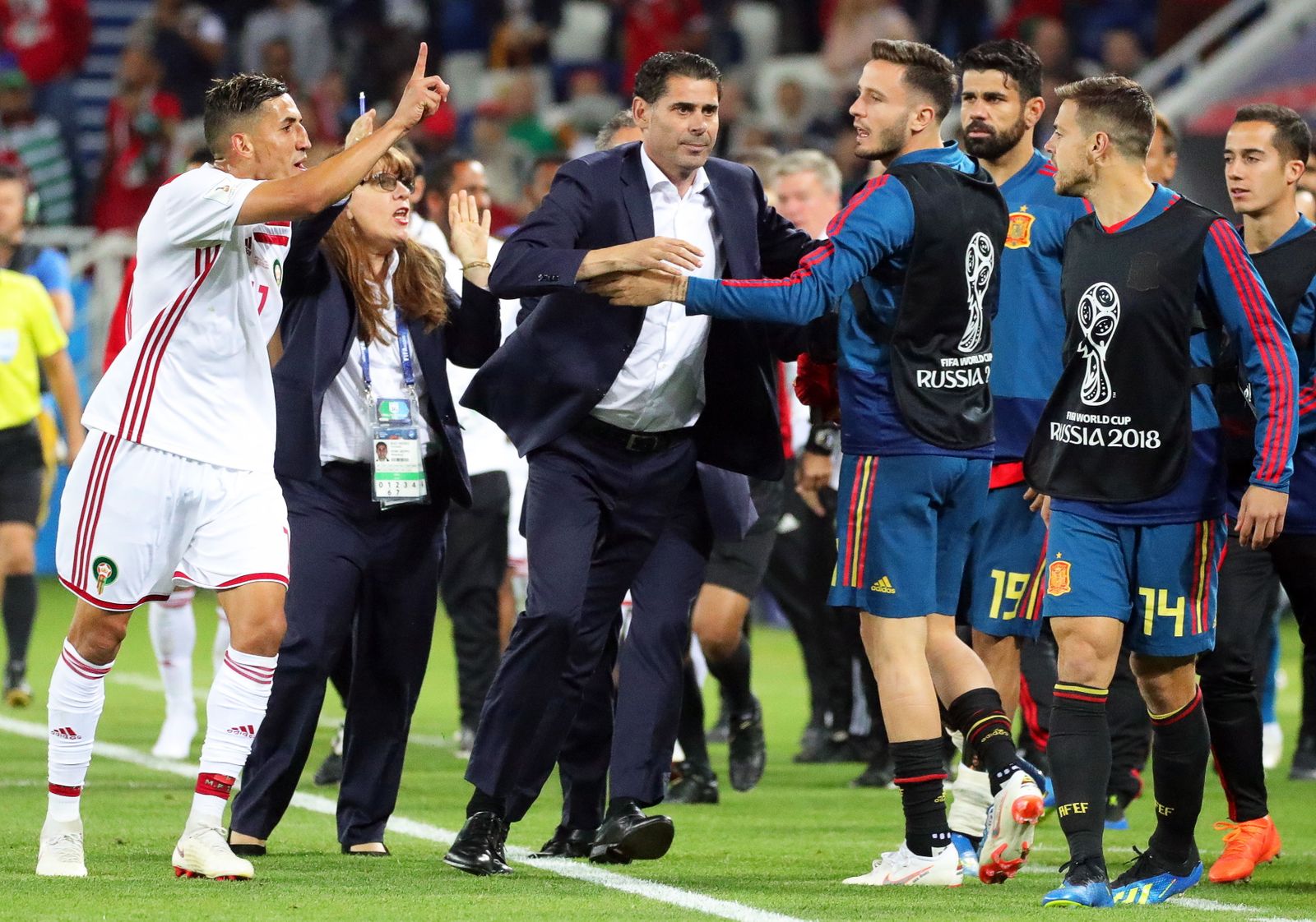 Las imágenes del España-Marruecos