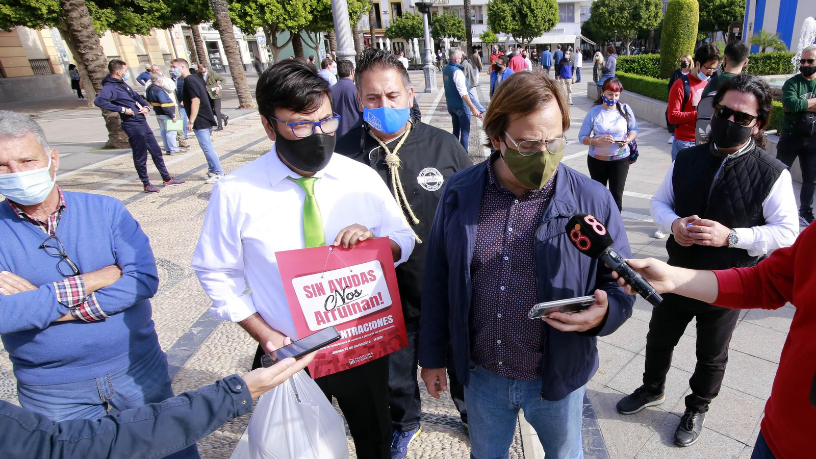 Imágenes de la concentración de hosteleros