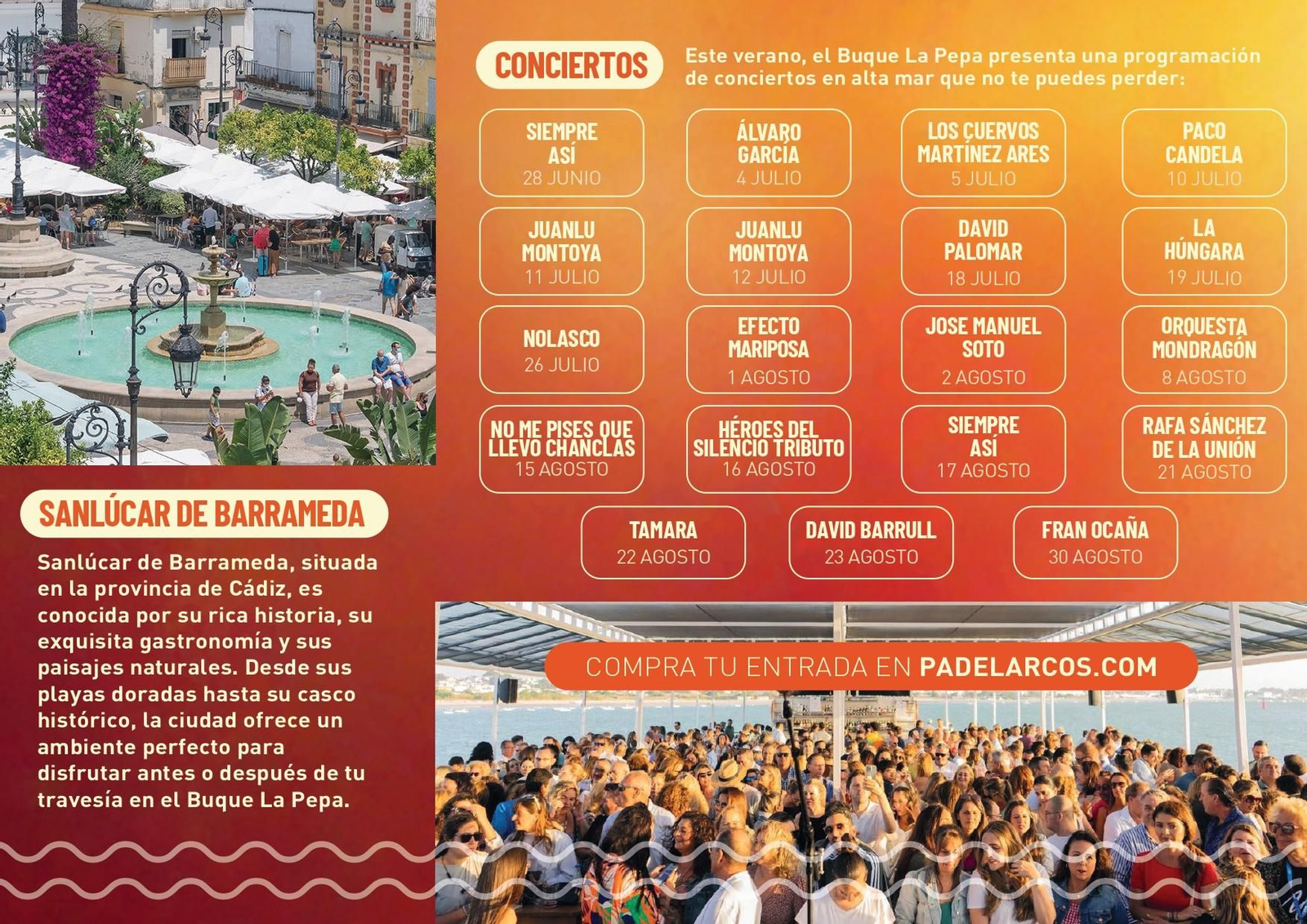 Conciertos en el Barco de la Pepa.