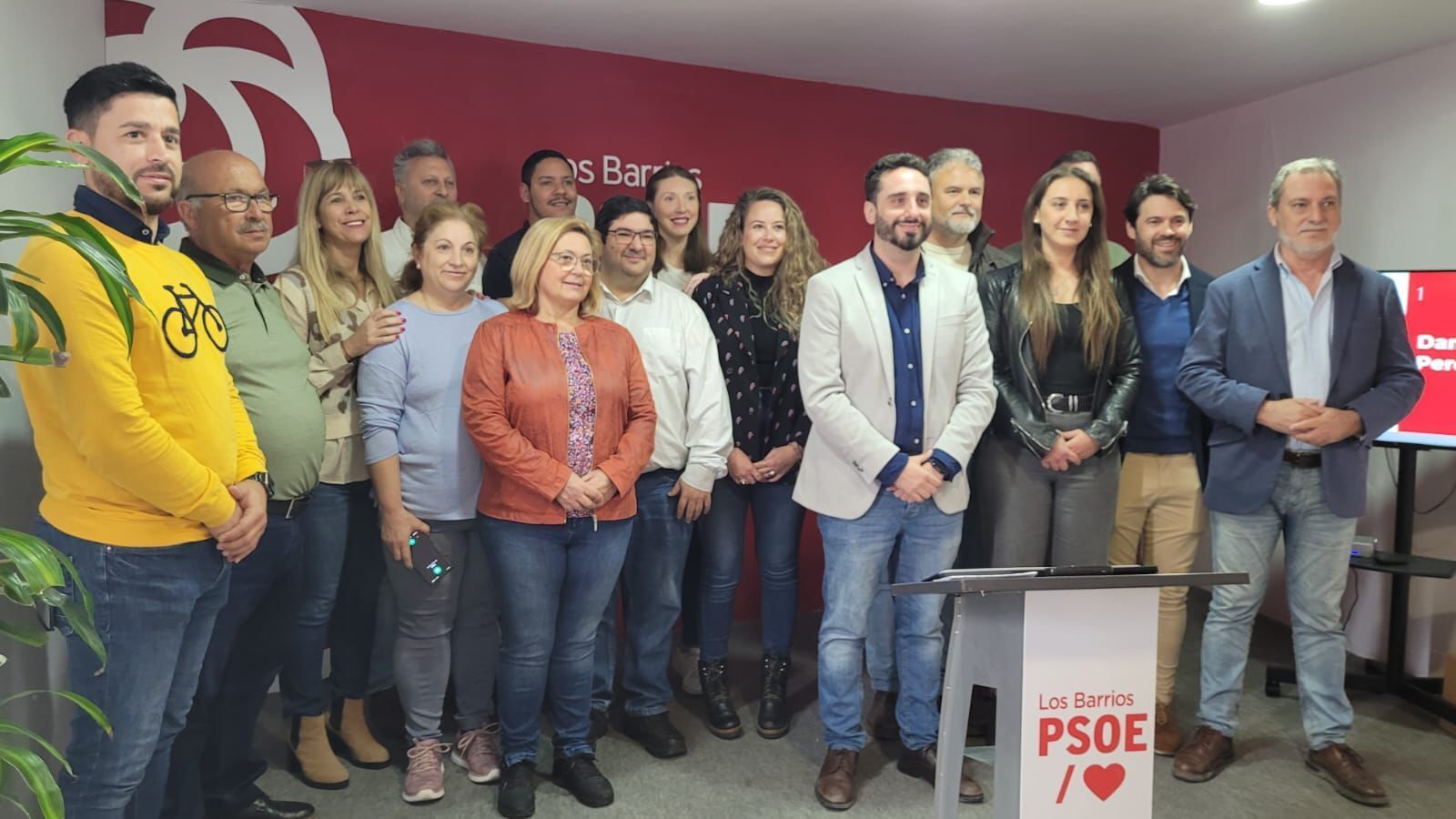 Los integrantes de la candidatura del PSOE de Los Barrios.