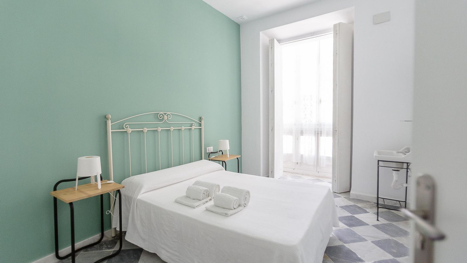 Una de las habitaciones dobles.